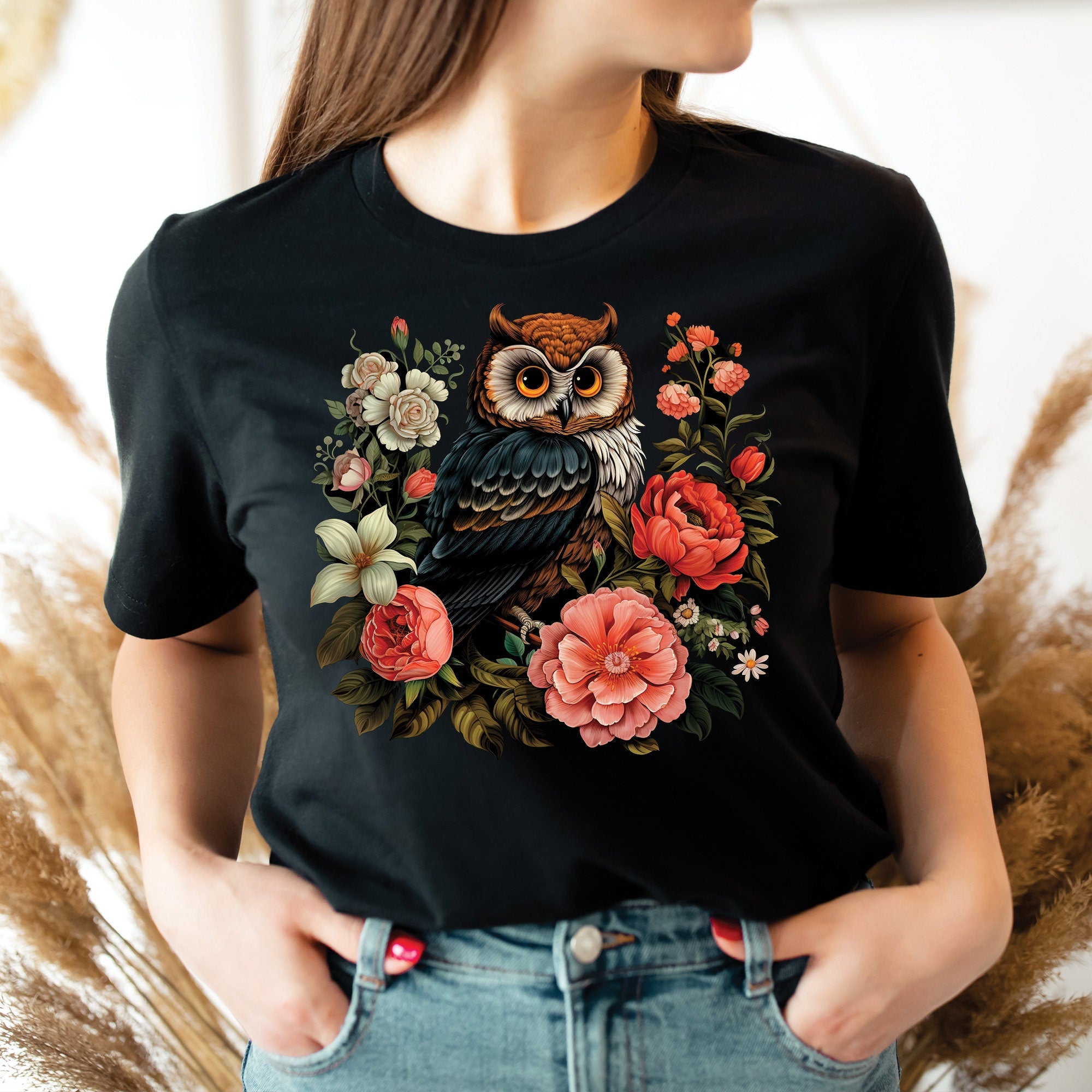 Cute Floral Owl T-Shirt