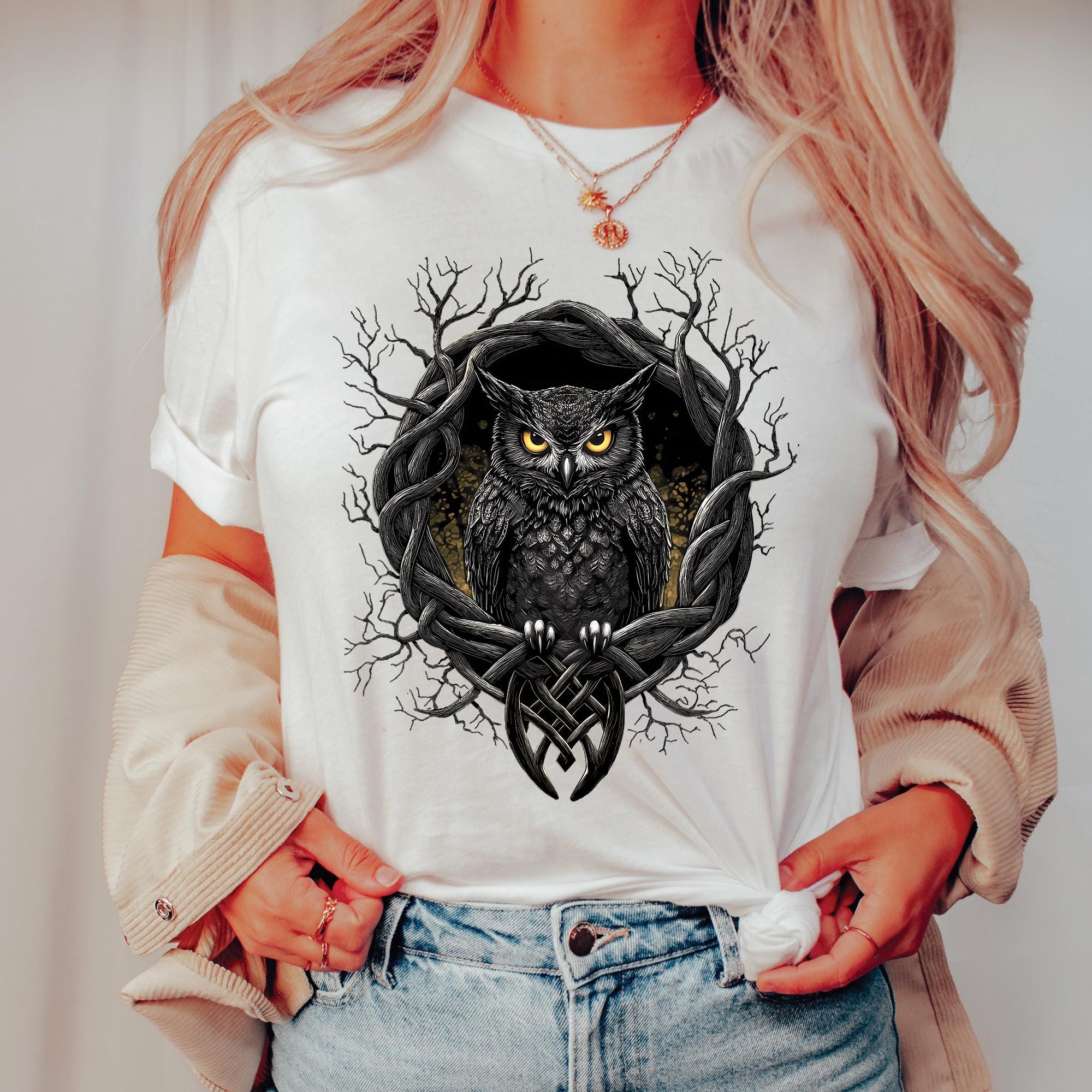 Tree of Life Celtic Owl T-Shirt
