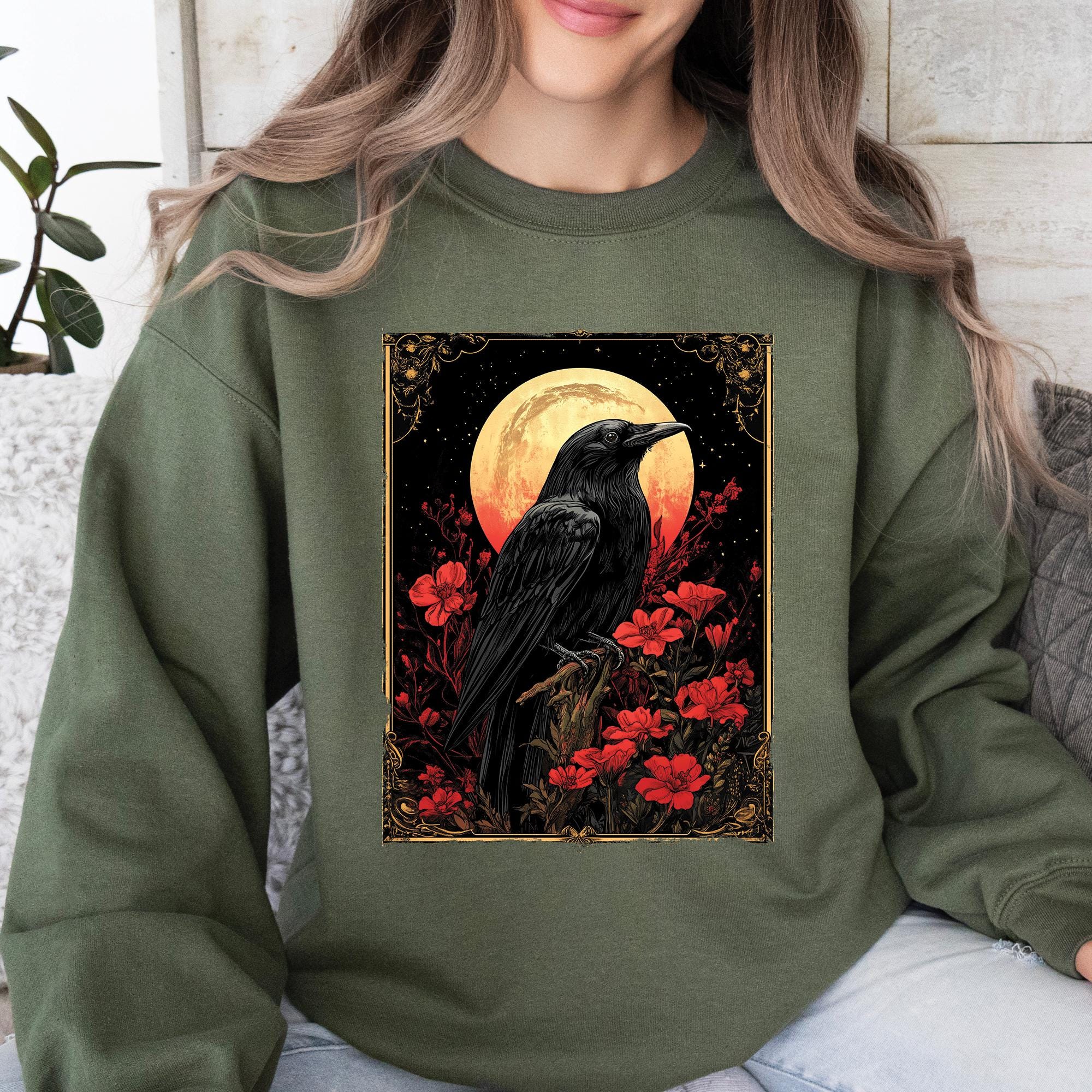 Gothic Crow Sweatshirt