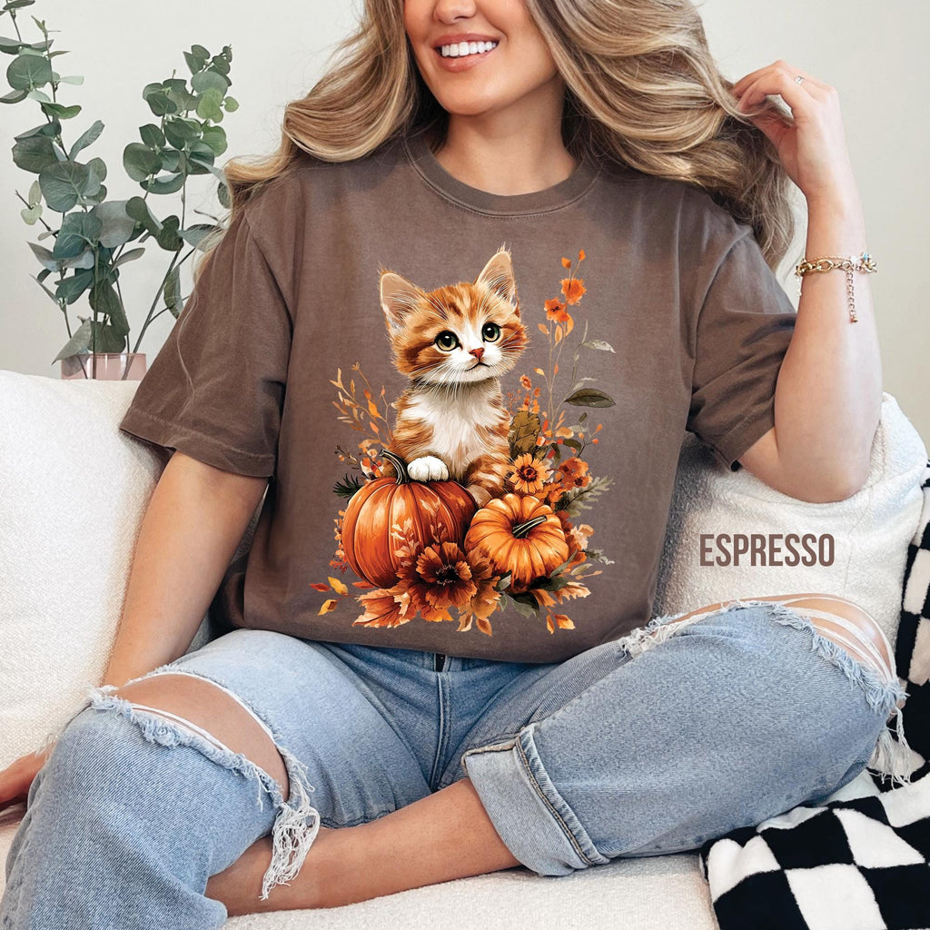 Kitten Pumpkins Autumn Fall Shirt