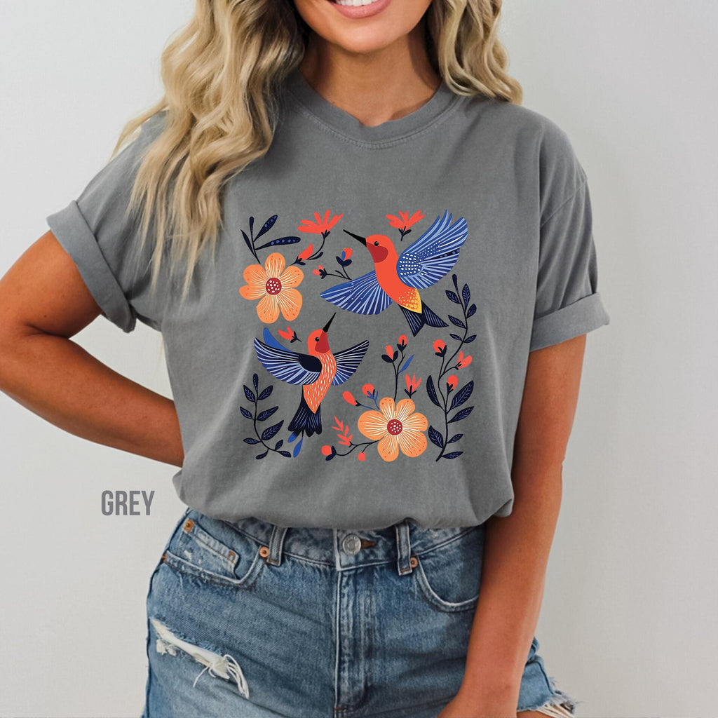 Hummingbird Floral Shirt