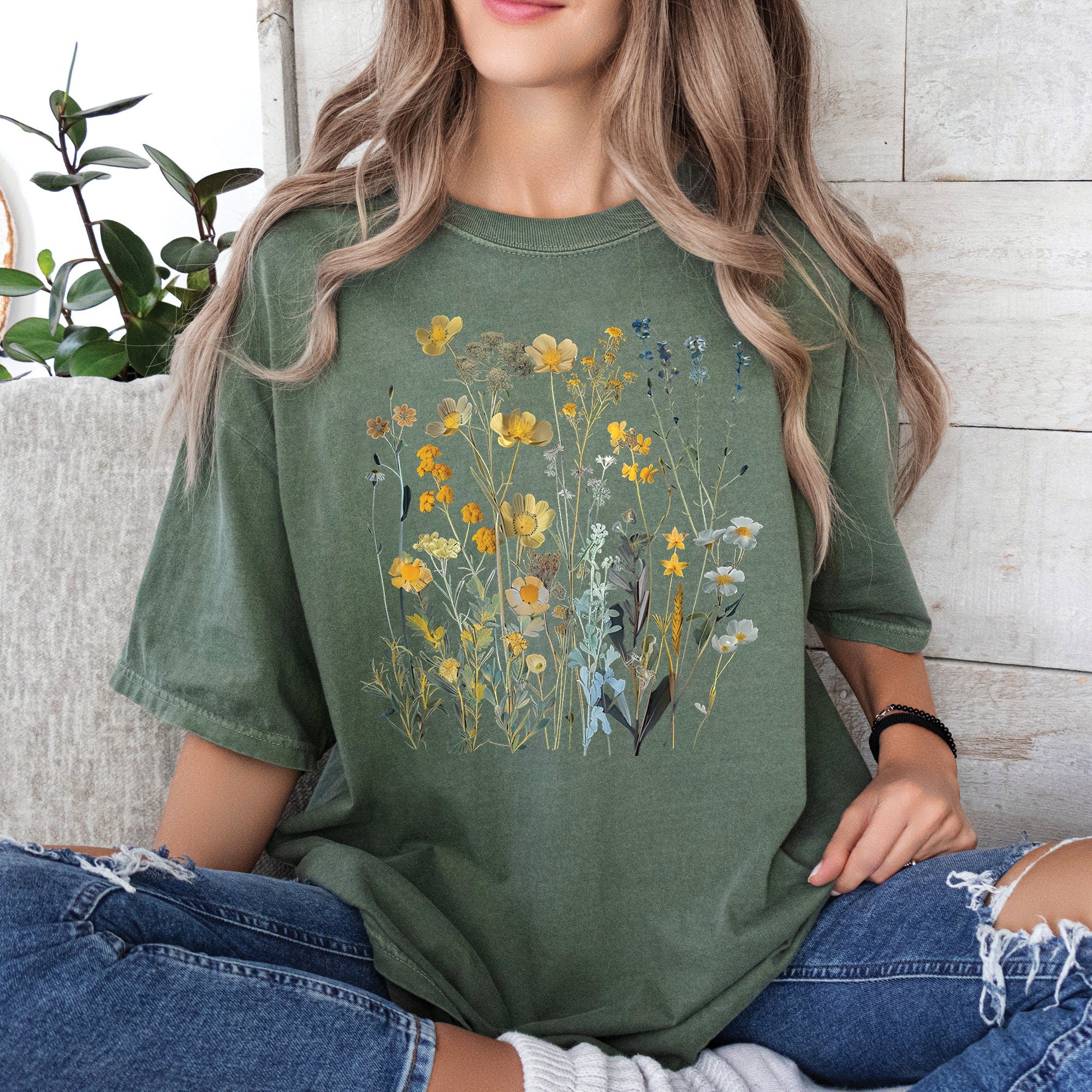 Boho Wildflowers Comfort Colors Shirt