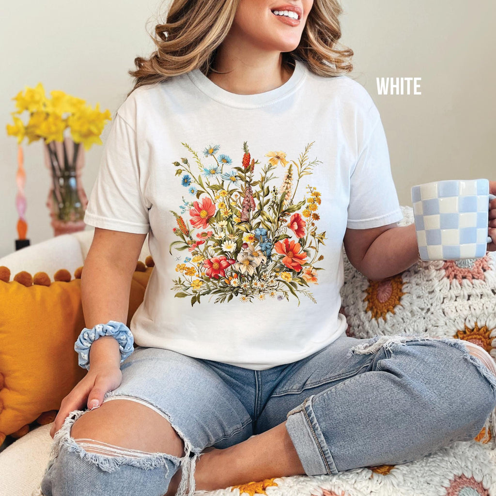 Boho Wildflowers Floral T-Shirt