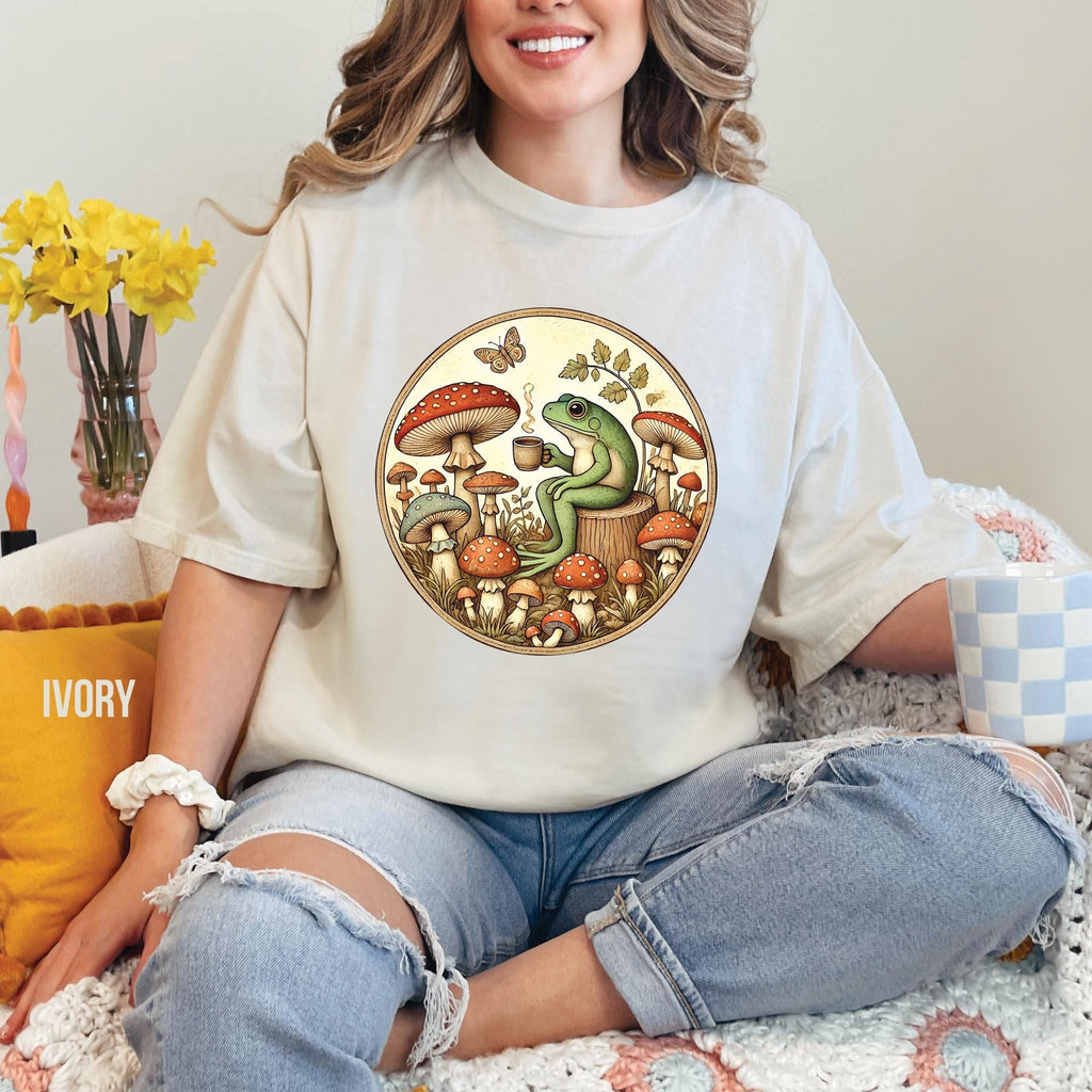 Frog Mushroom Coffee T-Shirt