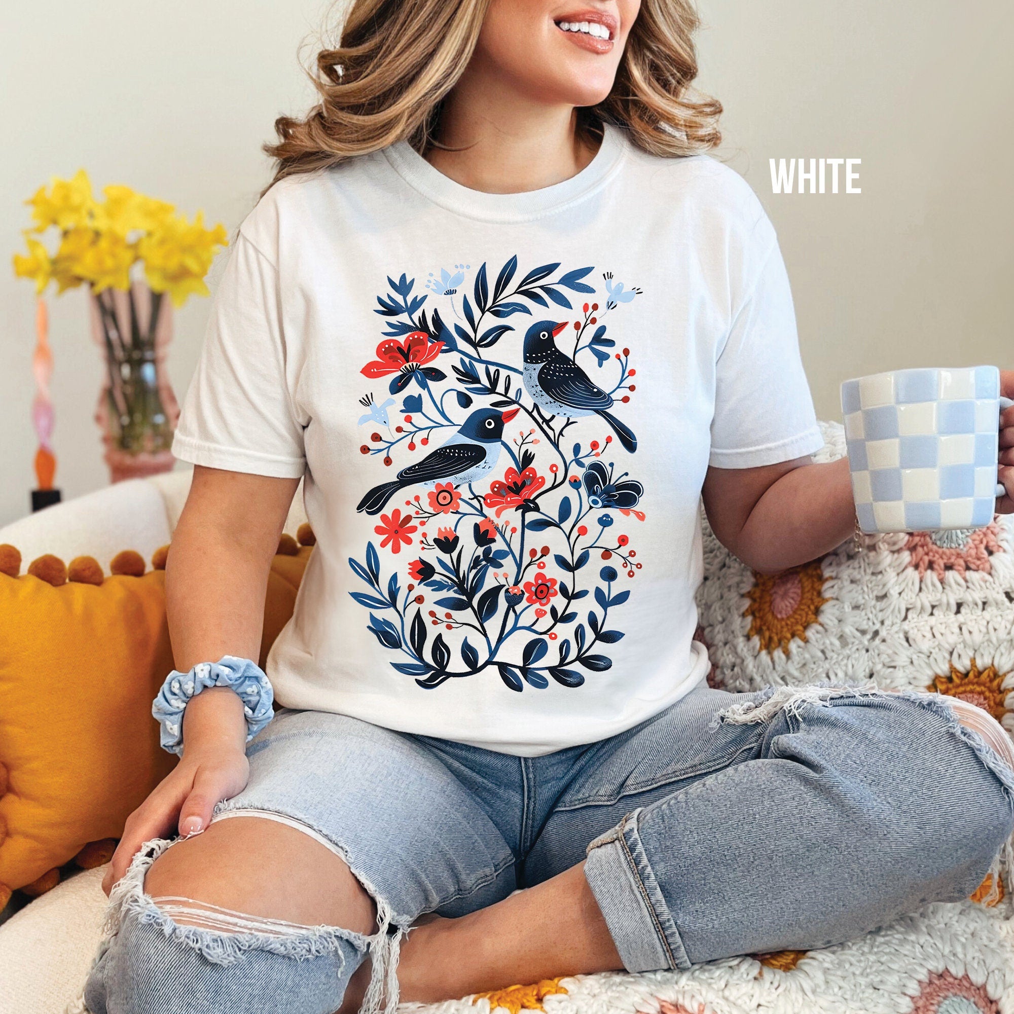 Birds & Flowers Comfort Colors T-Shirt