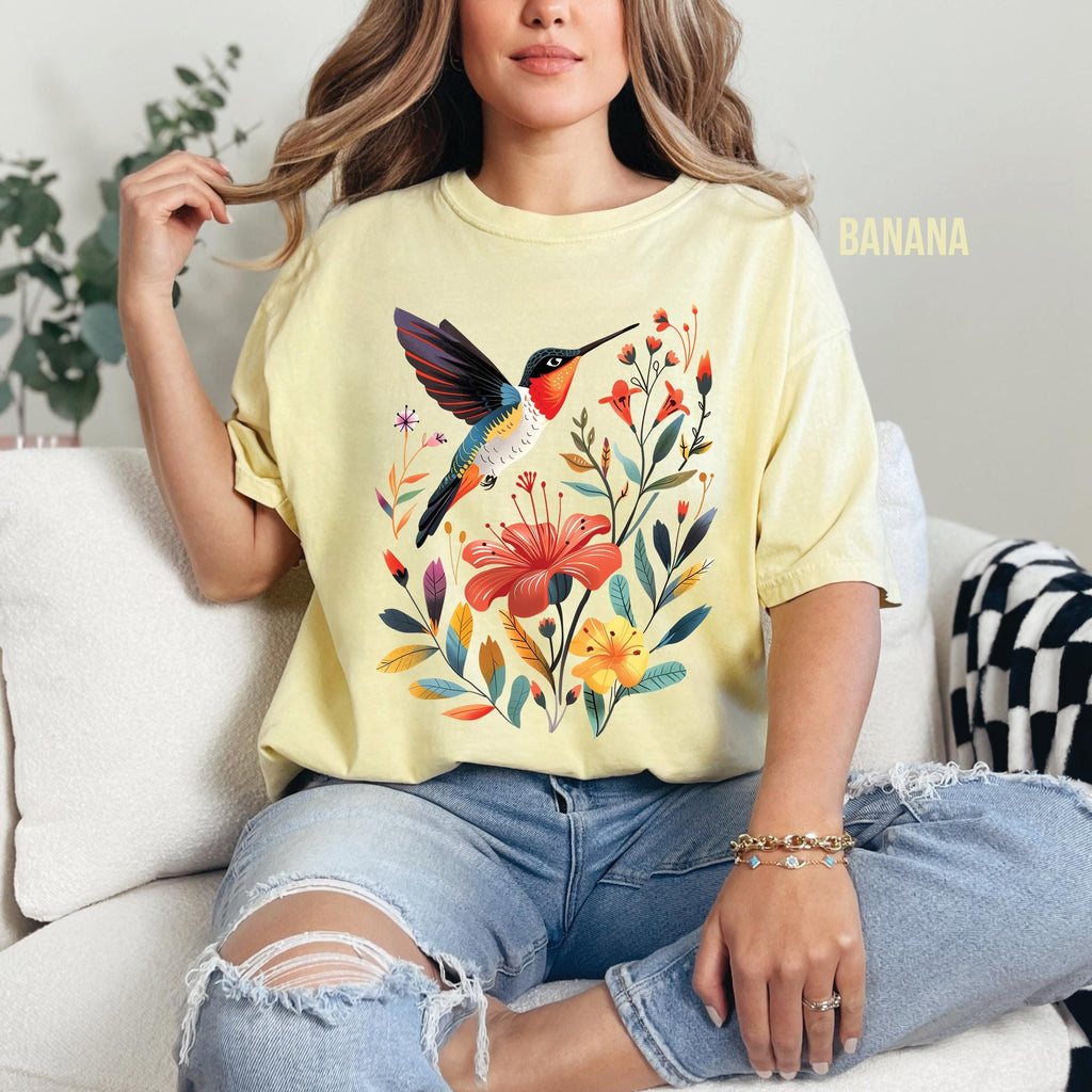 Hummingbird Floral T-shirt