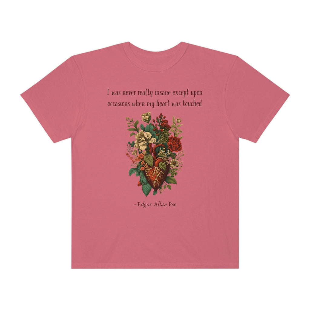 Edgar Allan Poe Floral Heart Shirt