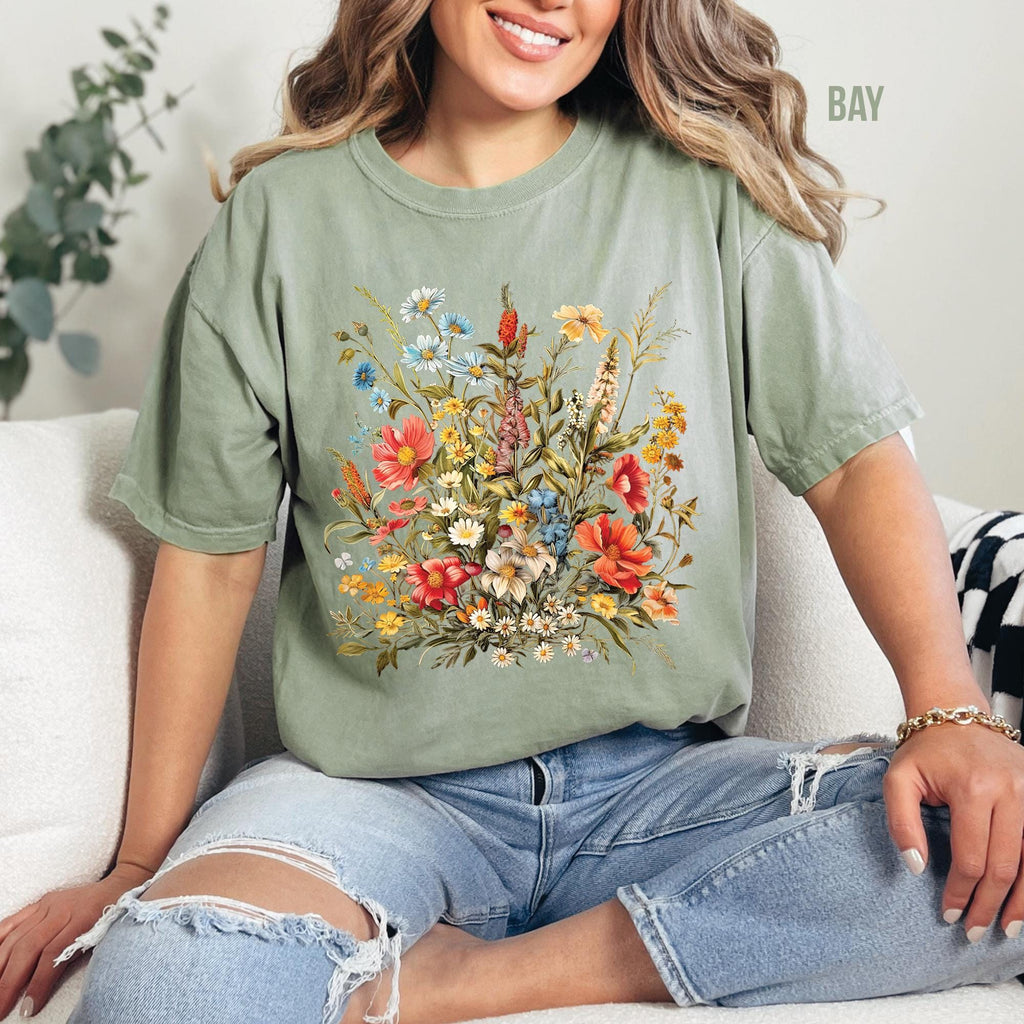 Boho Wildflowers Floral T-Shirt