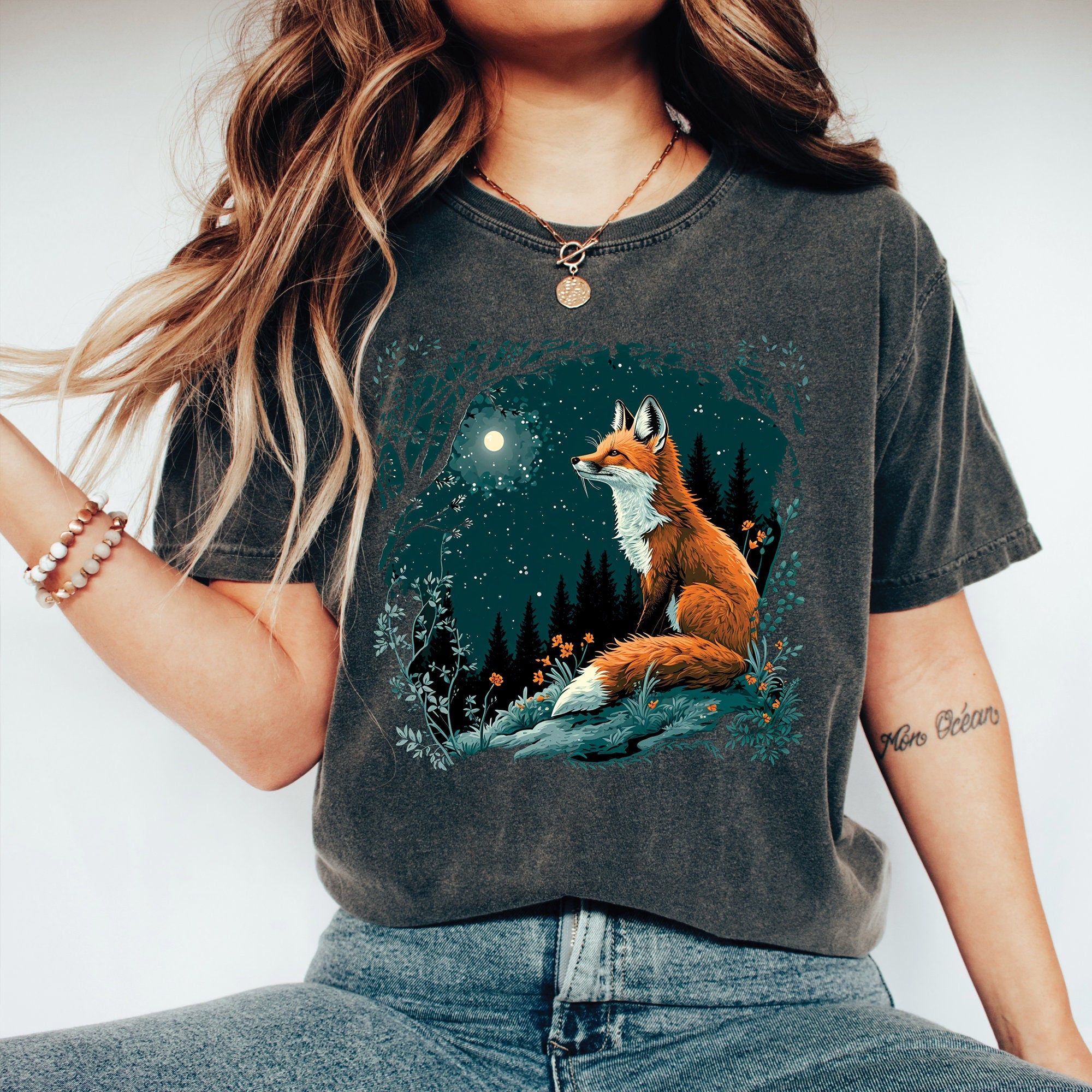 Celestial Forest Fox T-Shirt