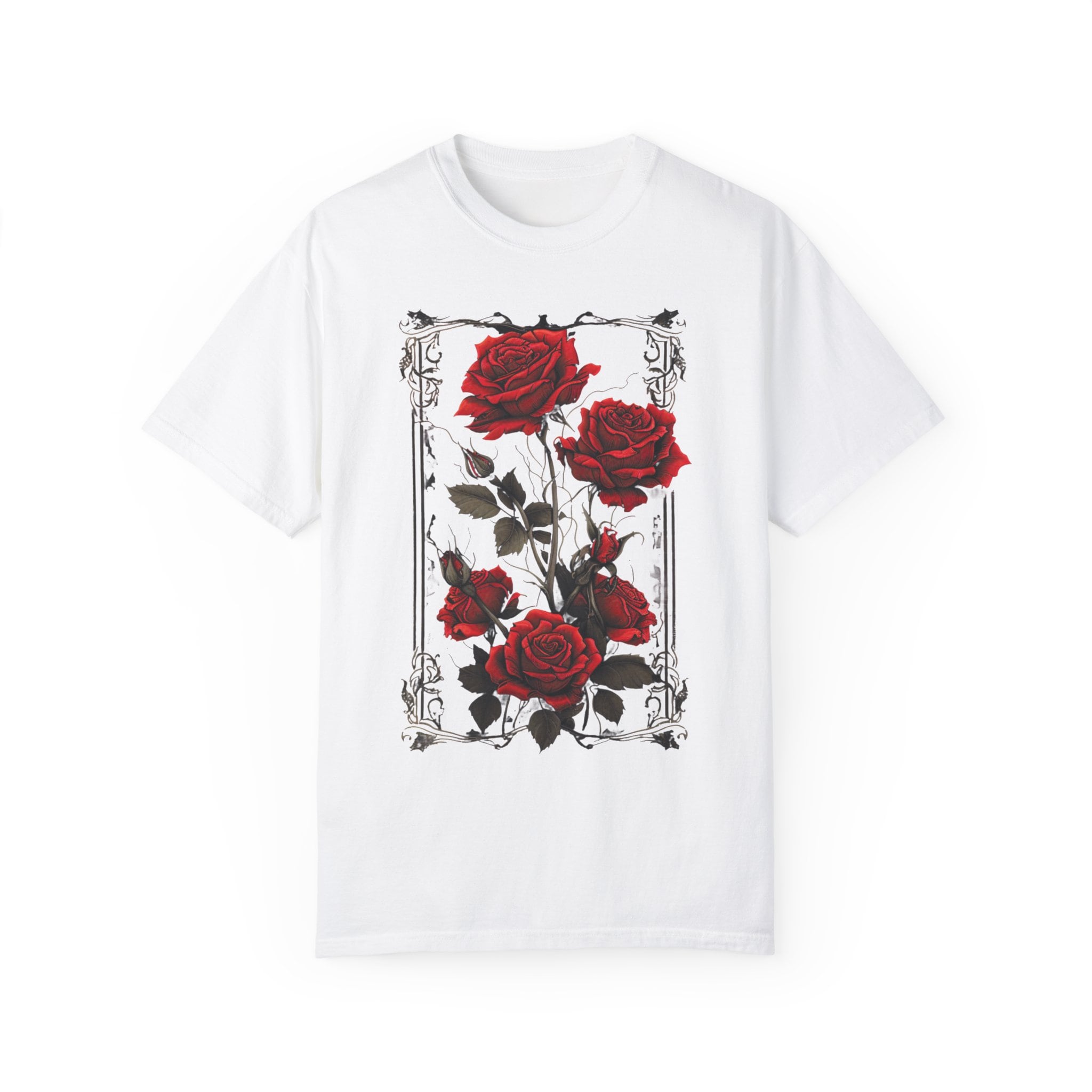 Vintage Roses Retro Gothic T-Shirt