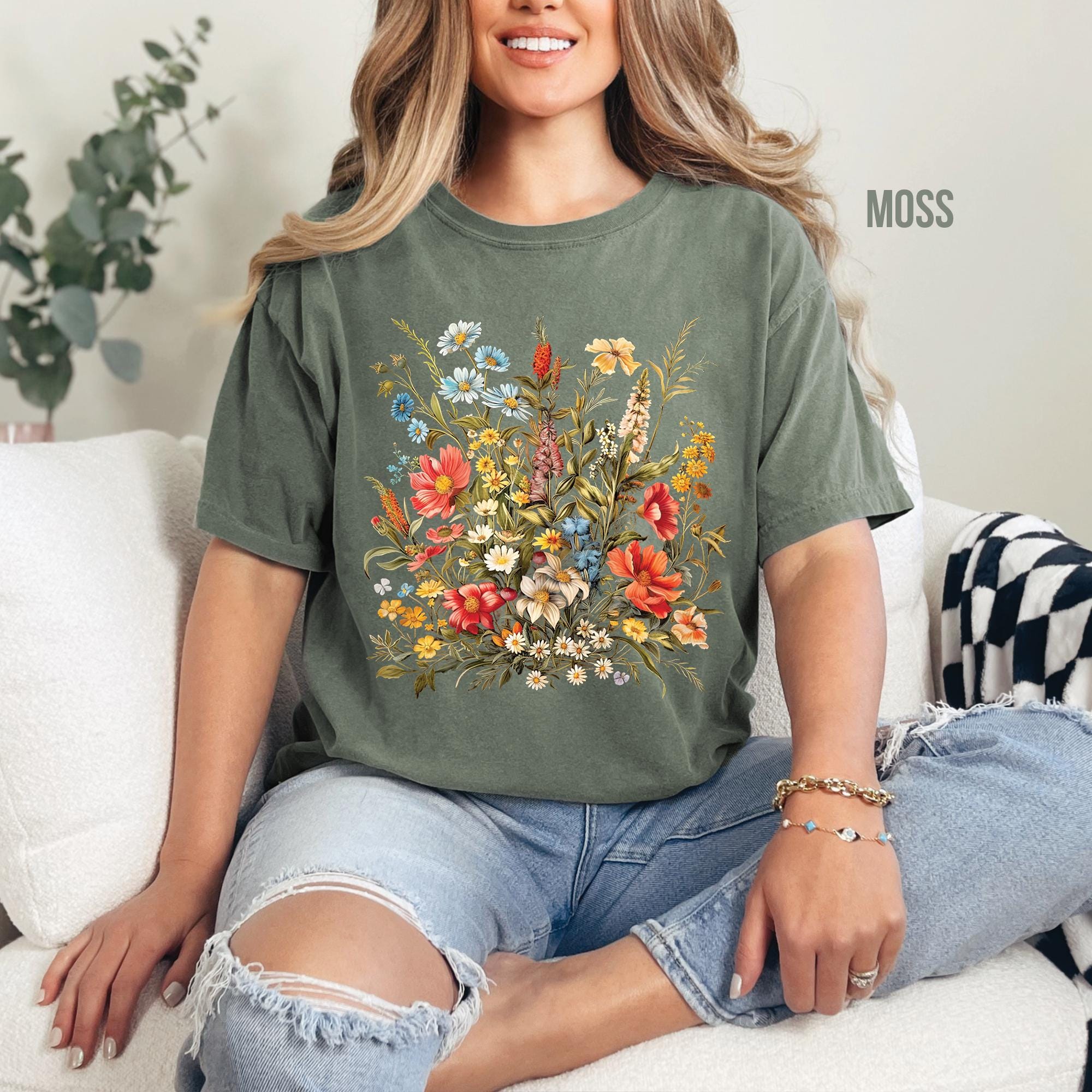 Boho Wildflowers Floral T-Shirt