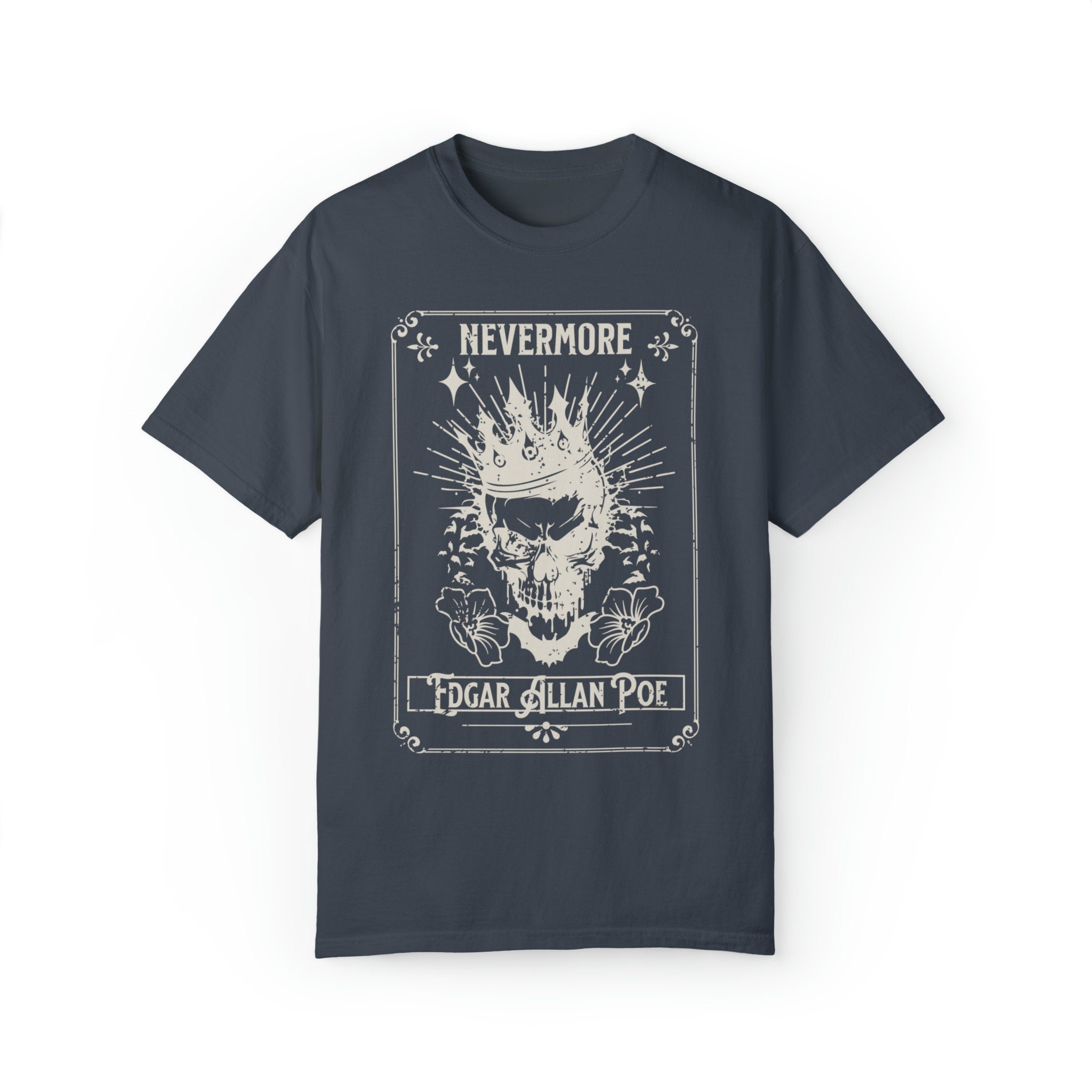 Edgar Allan Poe Nevermore Skull T-Shirt