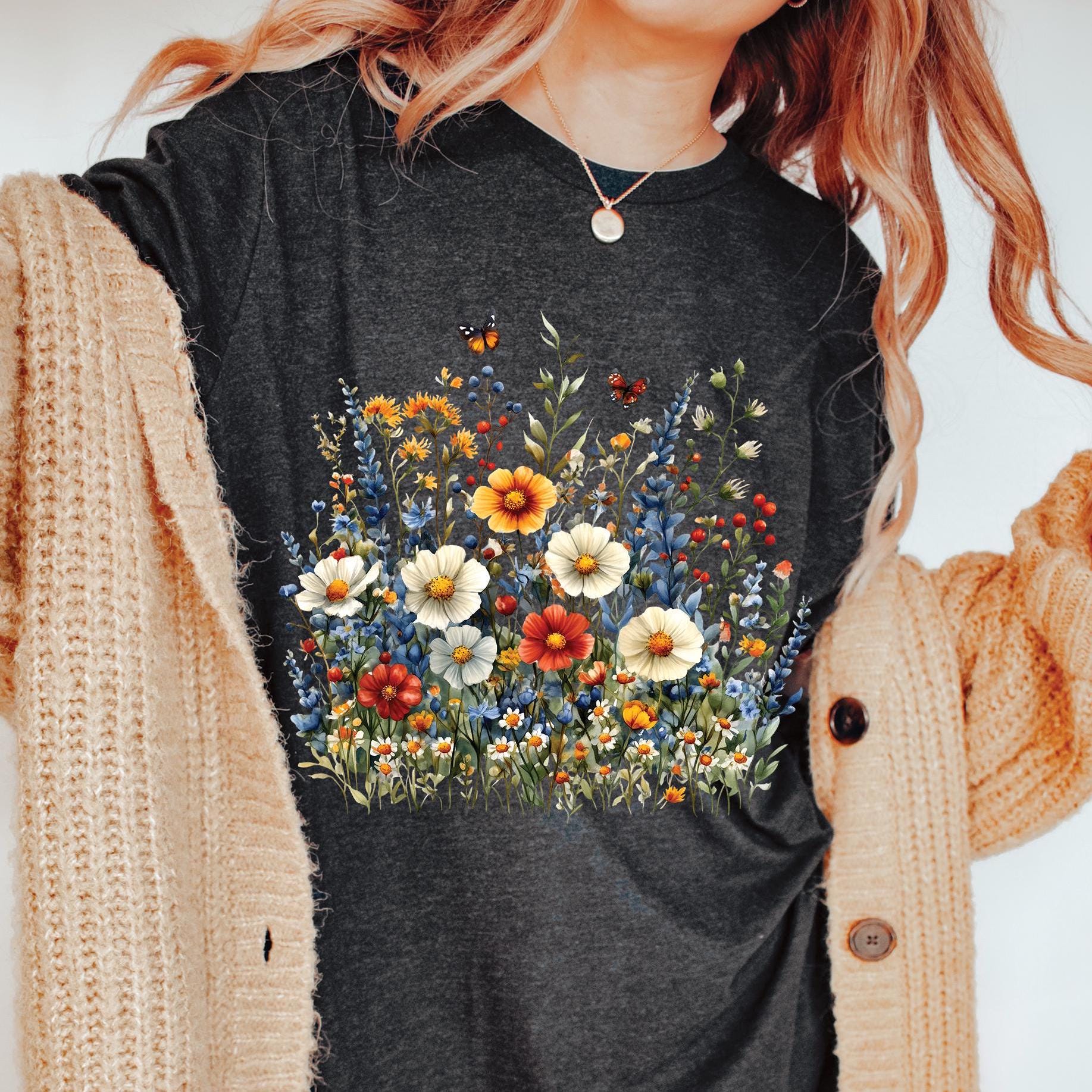 Wildflower Botanical Graphic T-Shirt