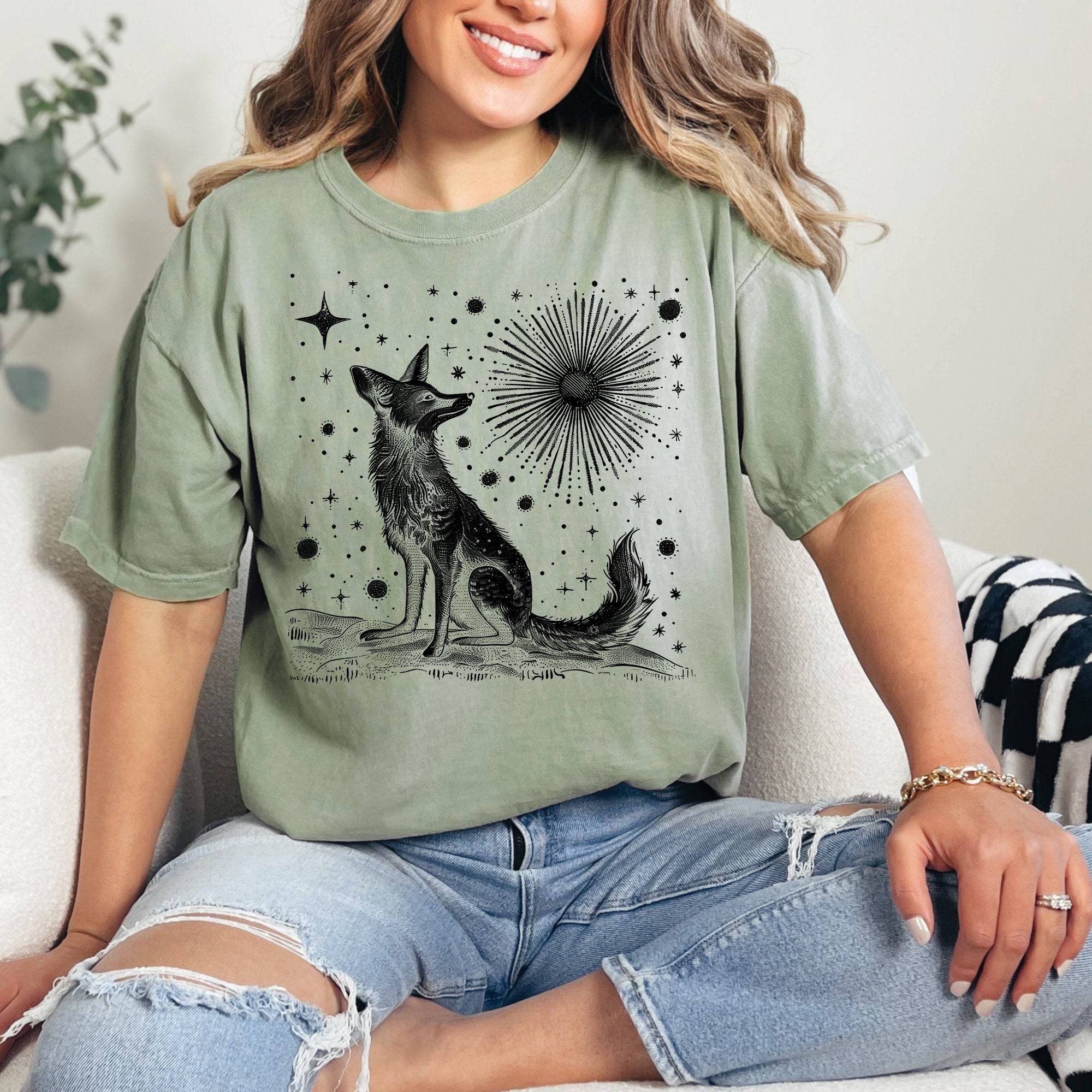 Vintage Folklore Celestial Fox Shirt