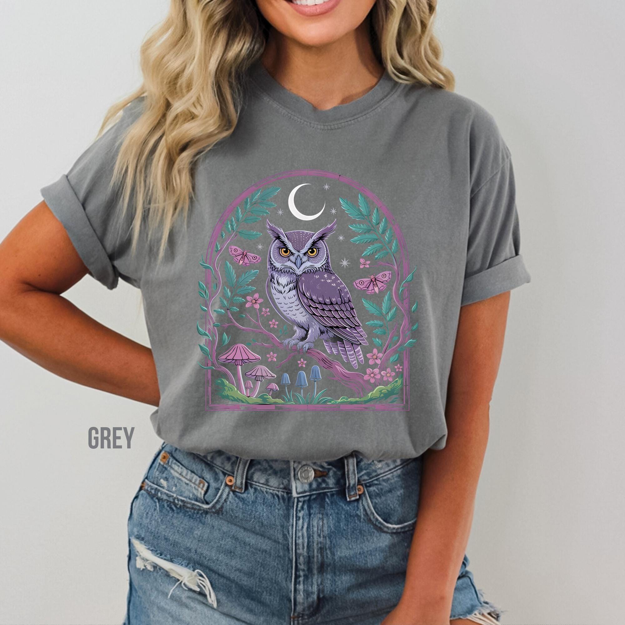 Celestial Owl Comfort Colors T-shirt