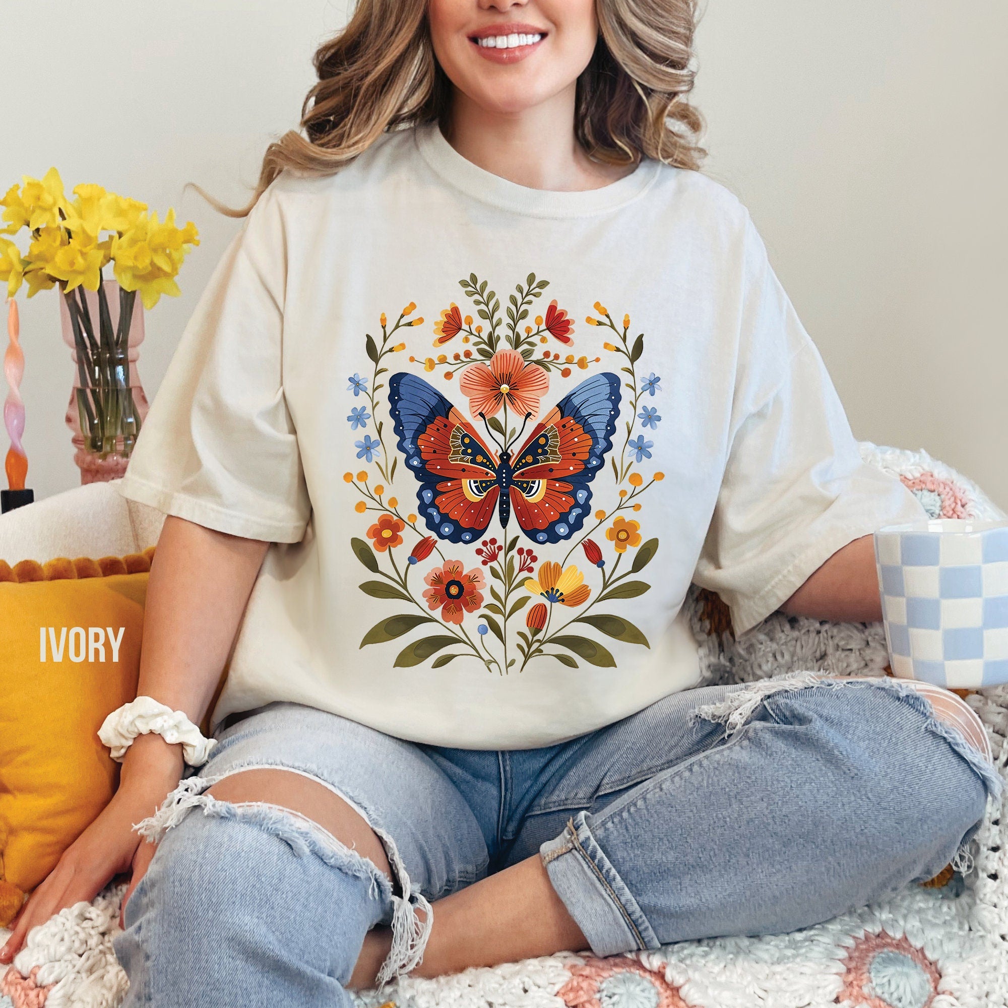 Floral Butterfly T-Shirt