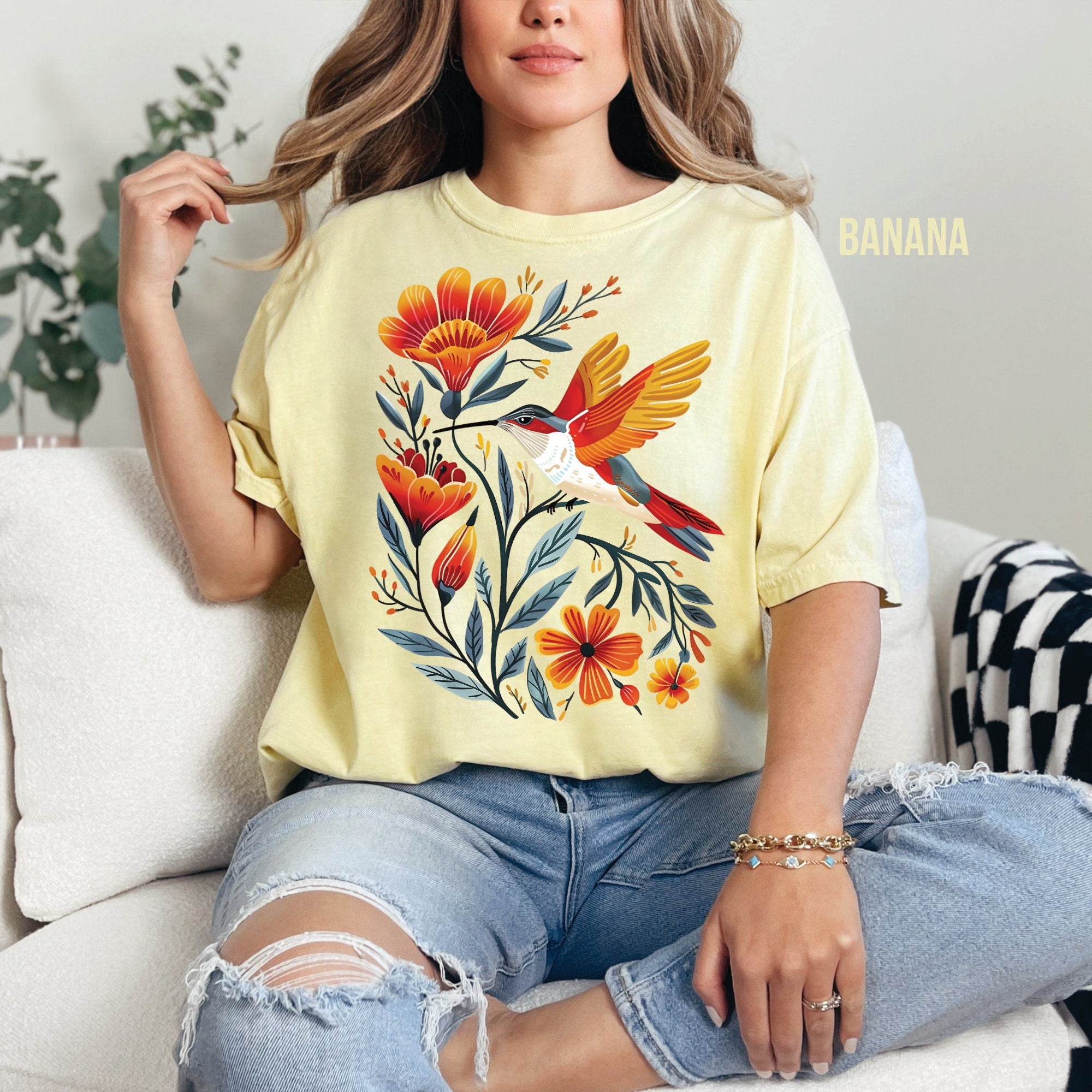 Cottagecore Hummingbird T-Shirt