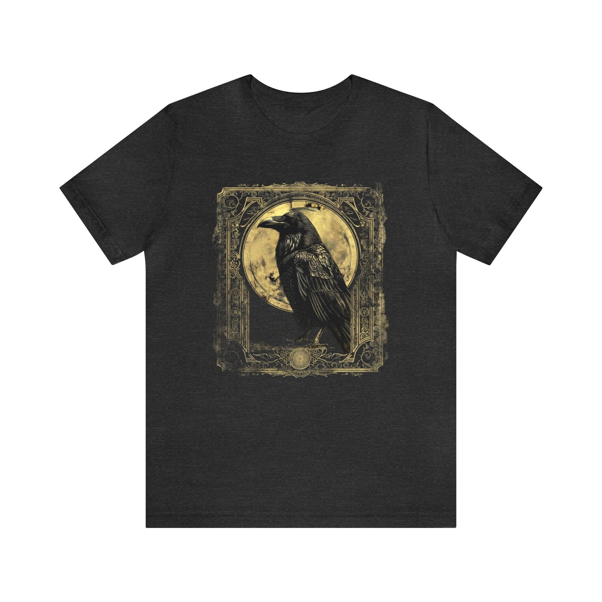 Gothic Raven Vintage Tarot Card T-Shirt