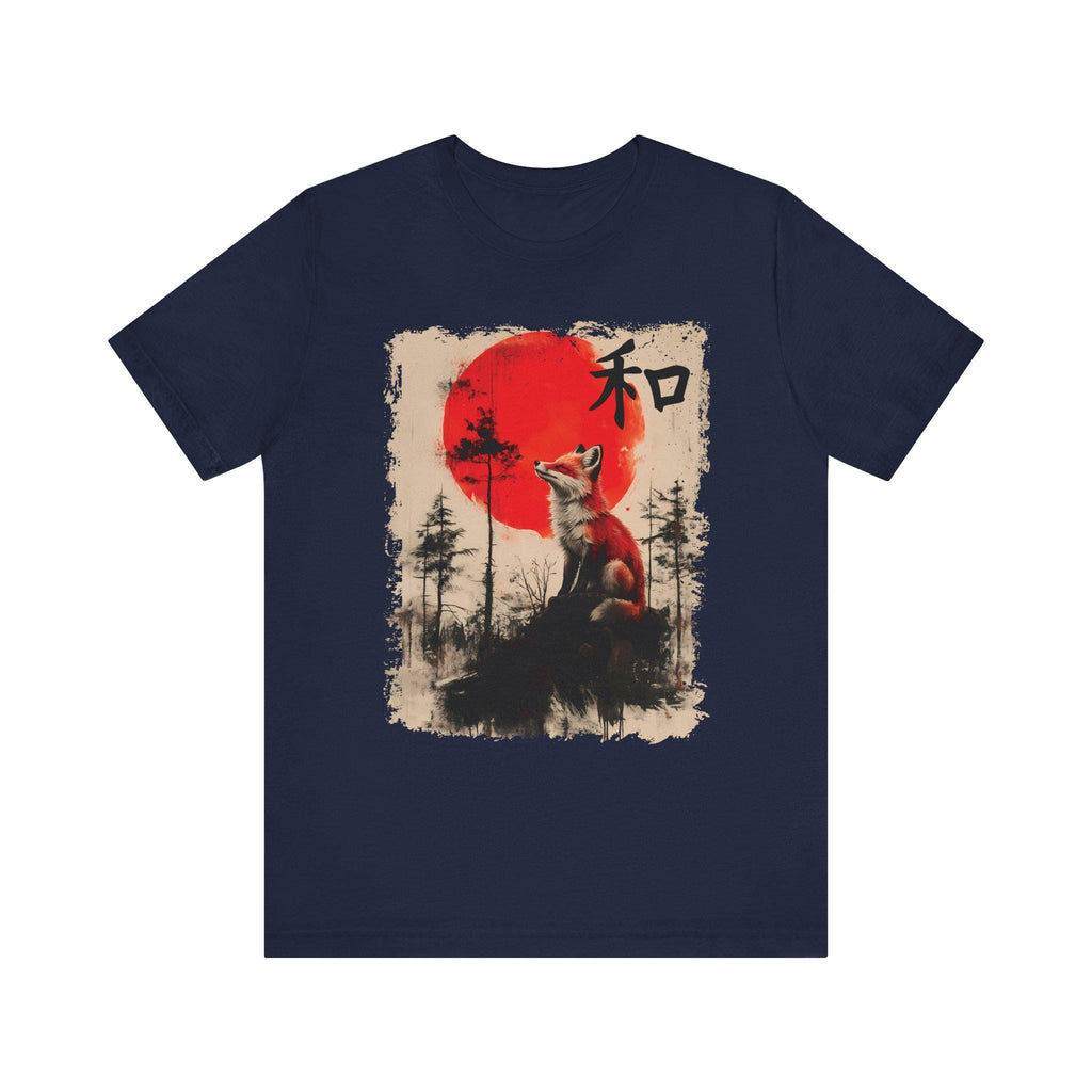 Japanese Fox Kitsune Sakura Cherry Blossom T-Shirt