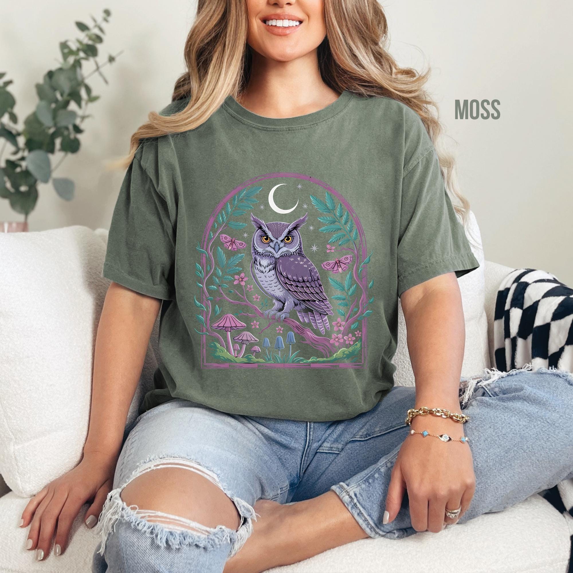 Celestial Owl Comfort Colors T-shirt
