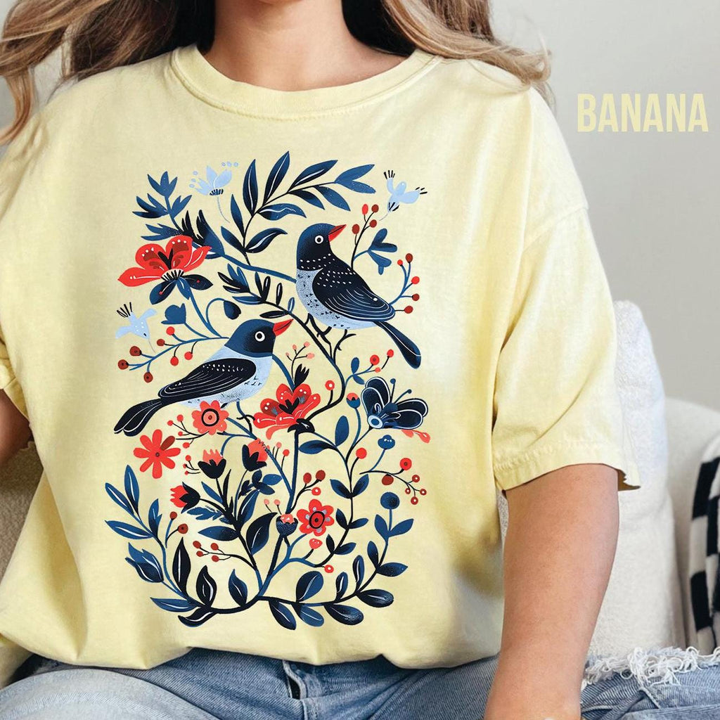 Birds & Flowers Comfort Colors T-Shirt