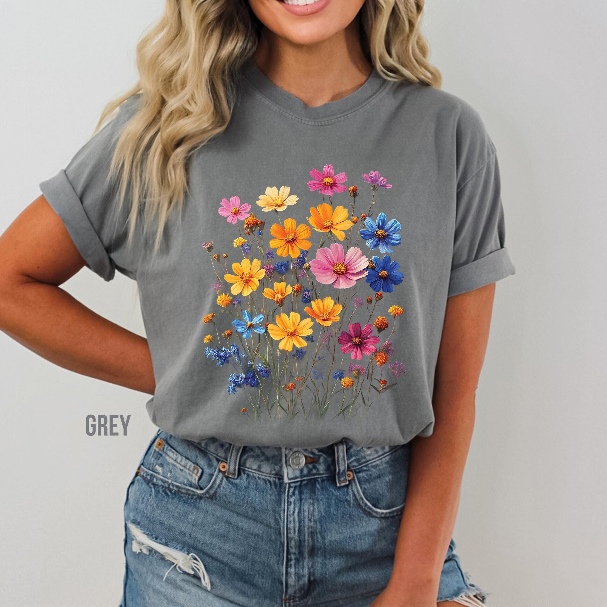 Vintage Boho Flowers T-Shirt