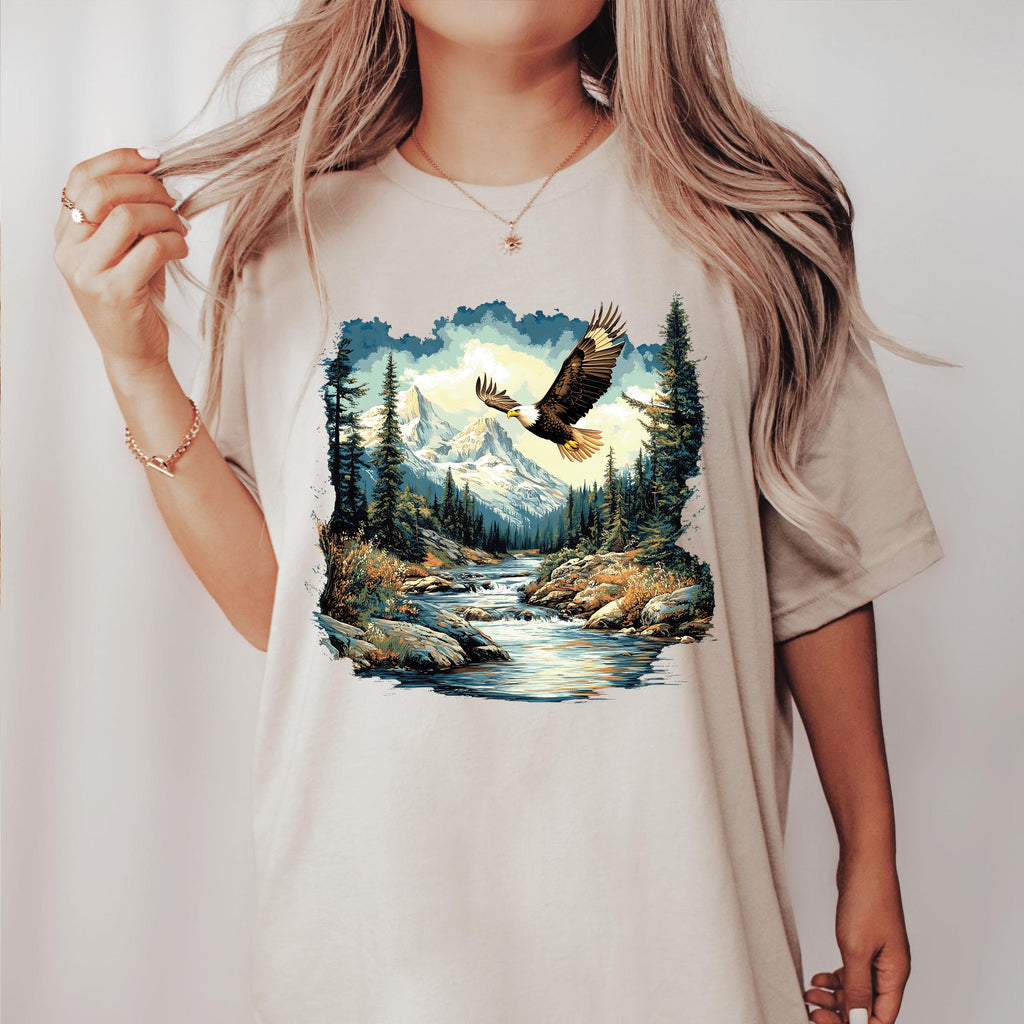 Bald Eagle Mountain Scene T-Shirt