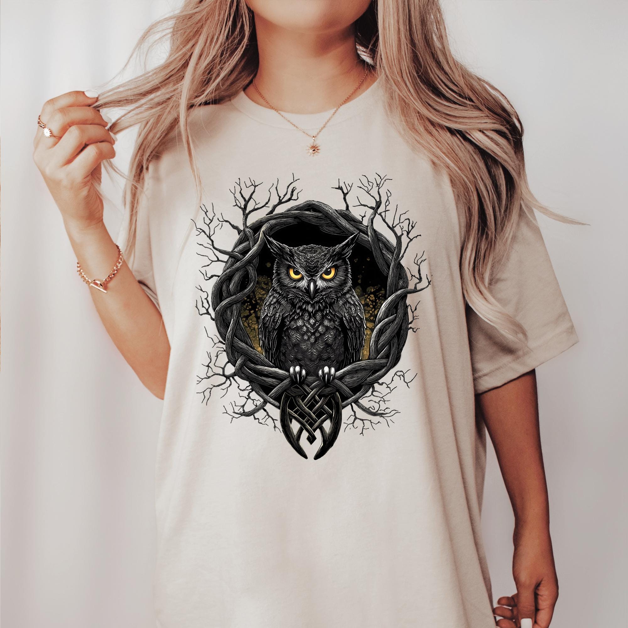 Tree of Life Celtic Owl T-Shirt