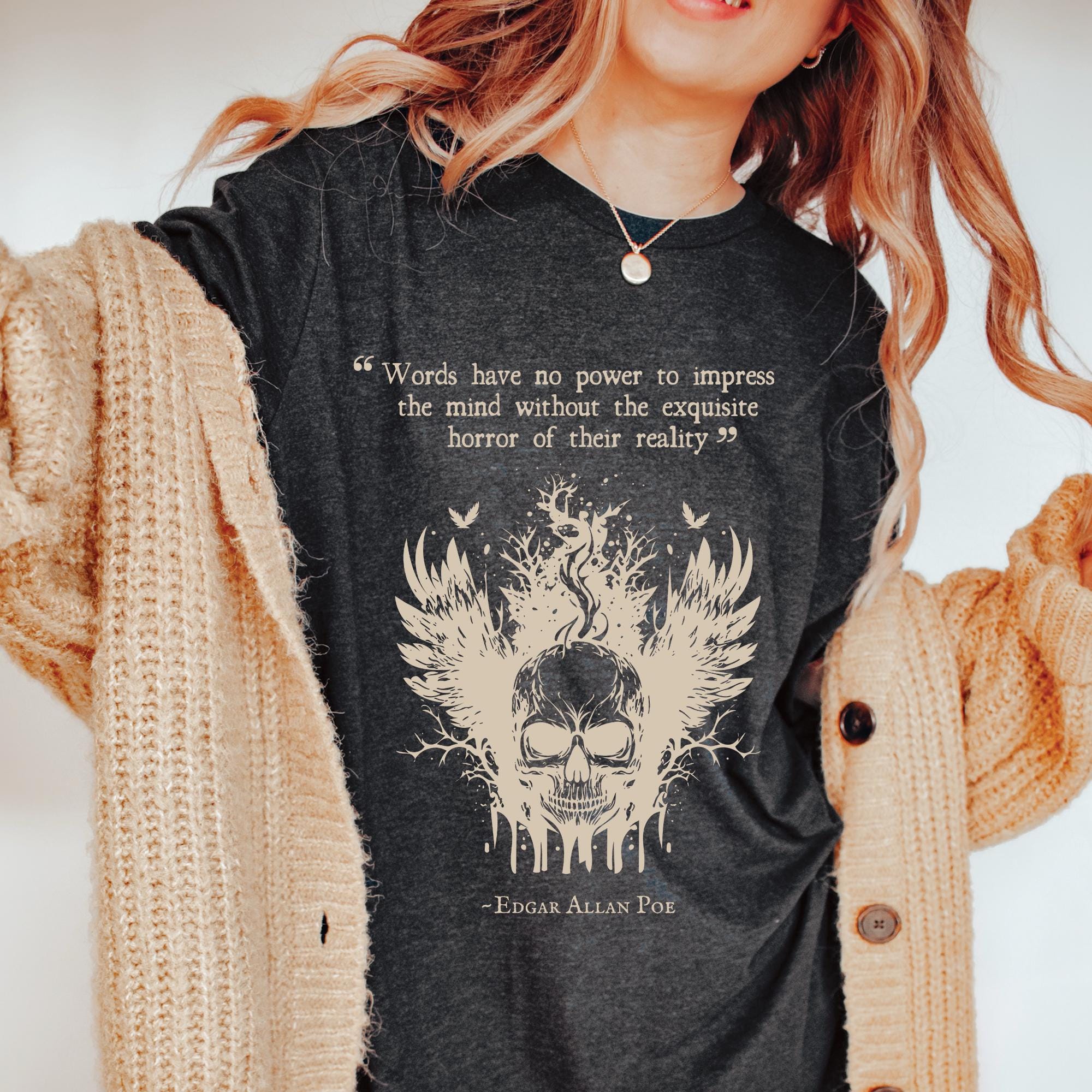 Edgar Allan Poe Skull Shirt