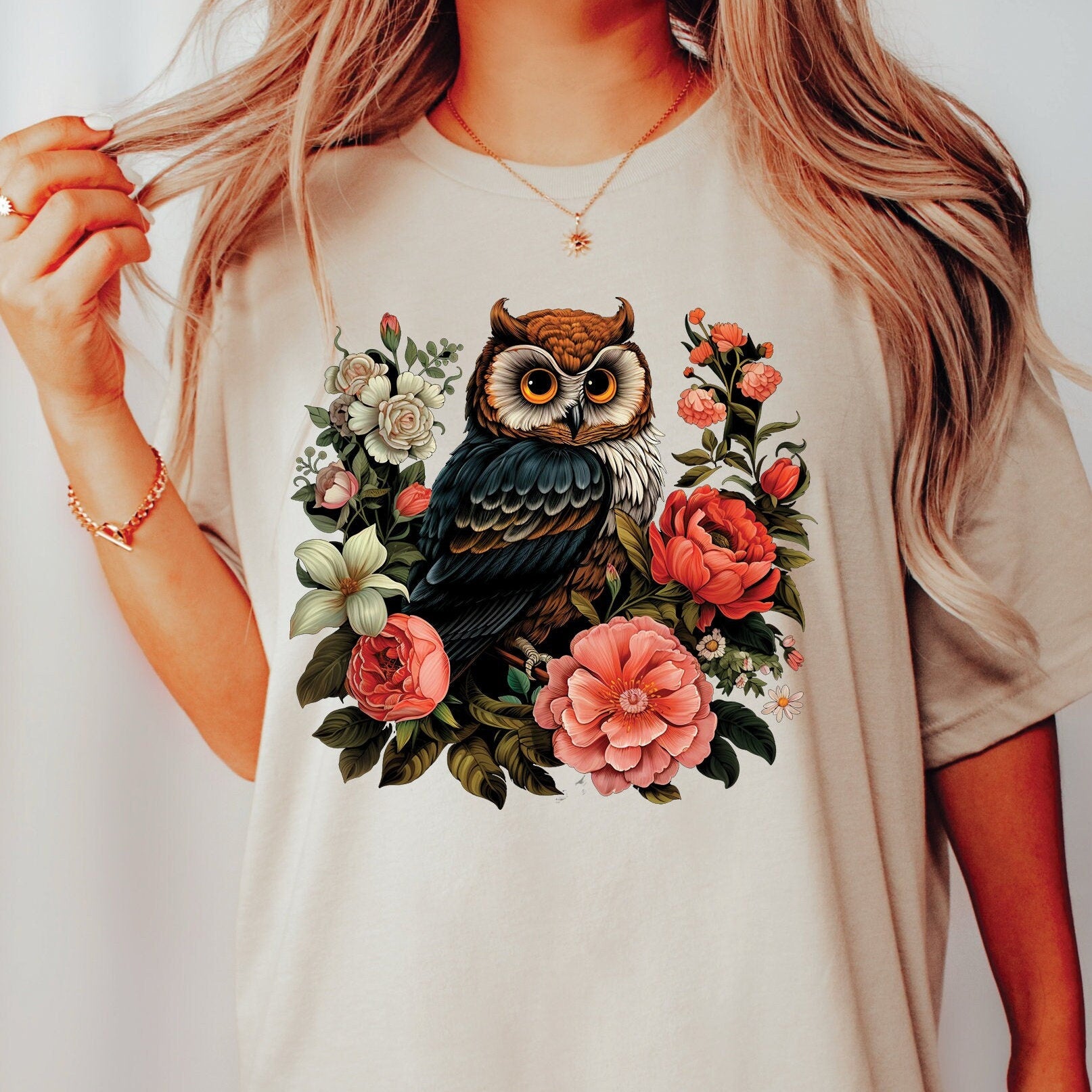 Cute Floral Owl T-Shirt