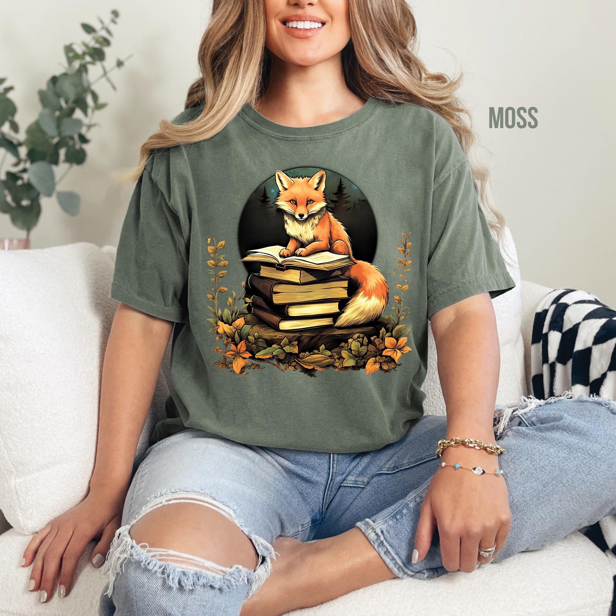 Fox Book Reading T-Shirt