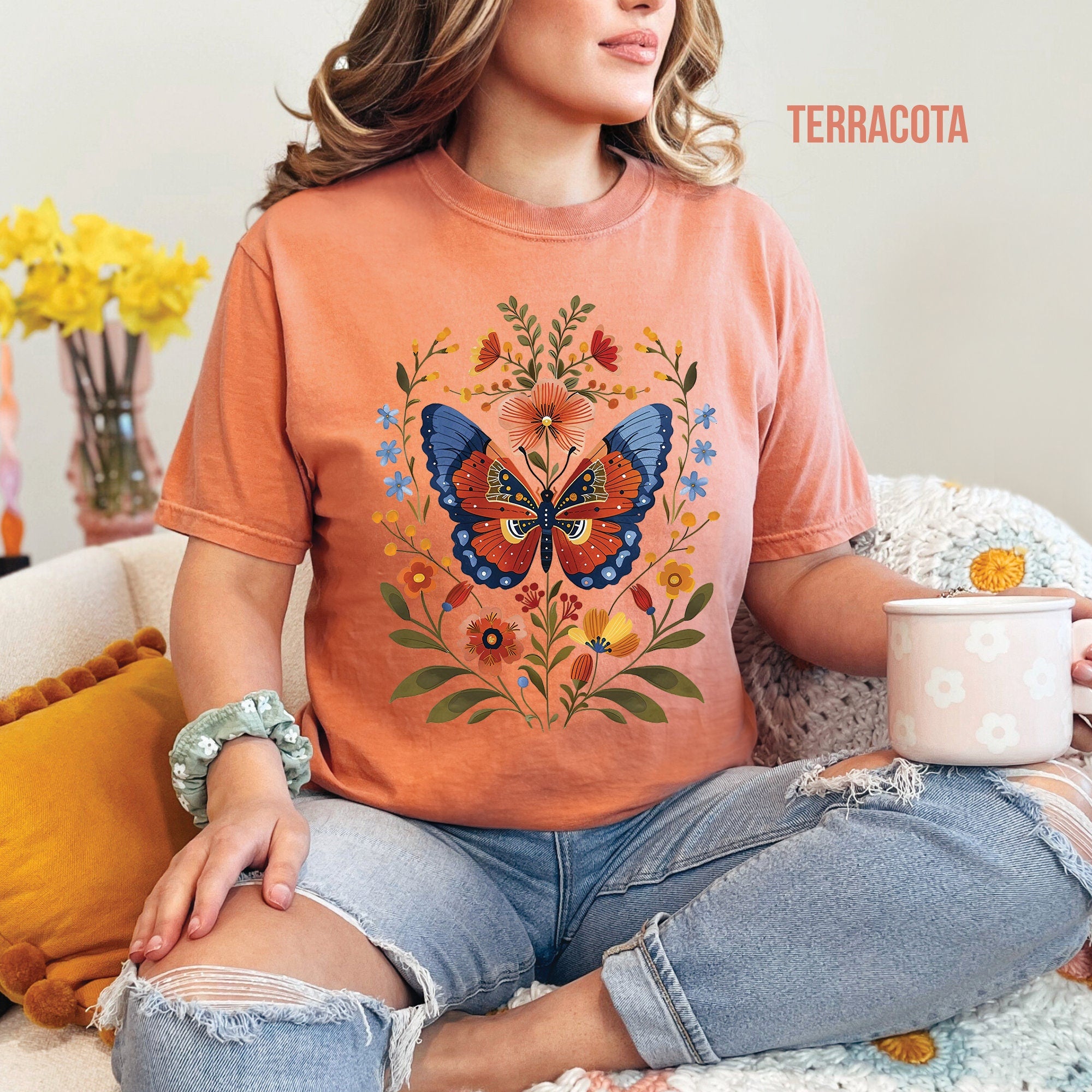 Floral Butterfly T-Shirt