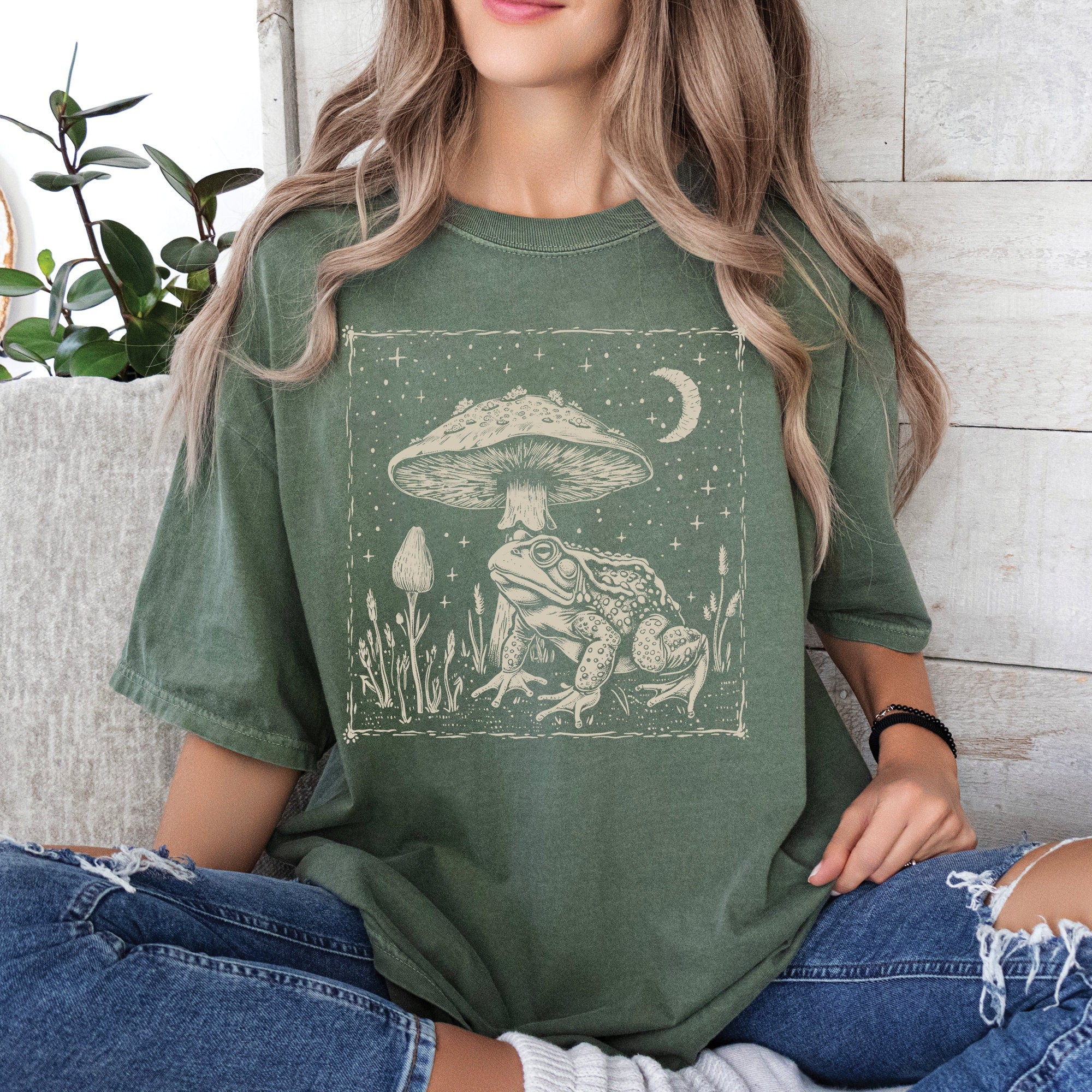 Celestial Frog Mushroom Shirt