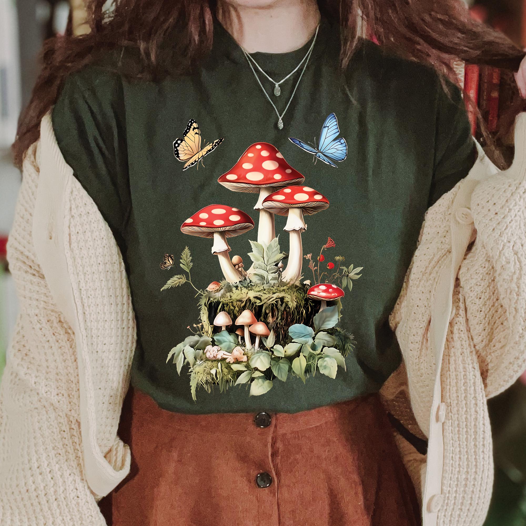 Butterfly Mushroom Goblincore Shirt