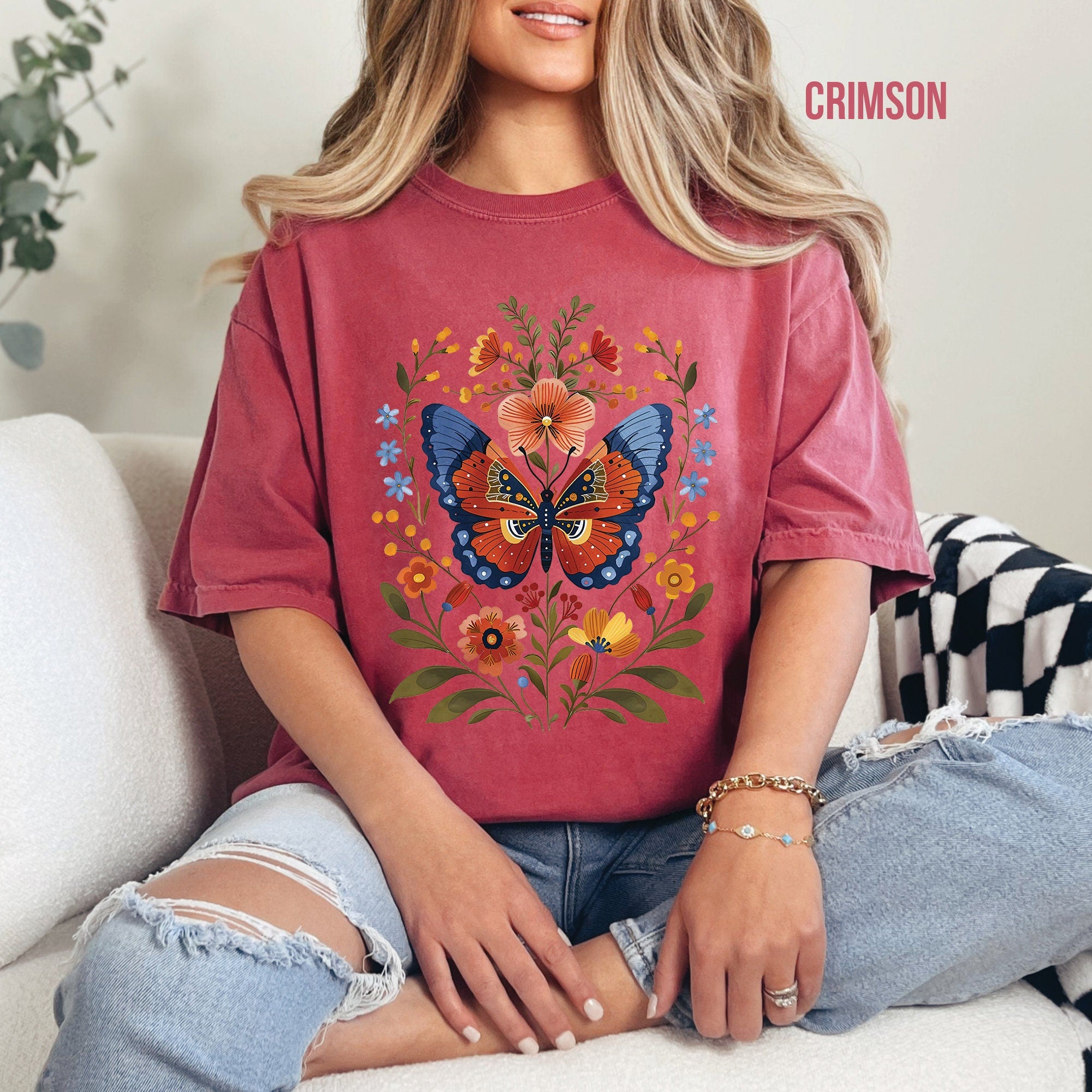 Floral Butterfly T-Shirt