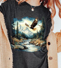 Bald Eagle Mountain Scene T-Shirt