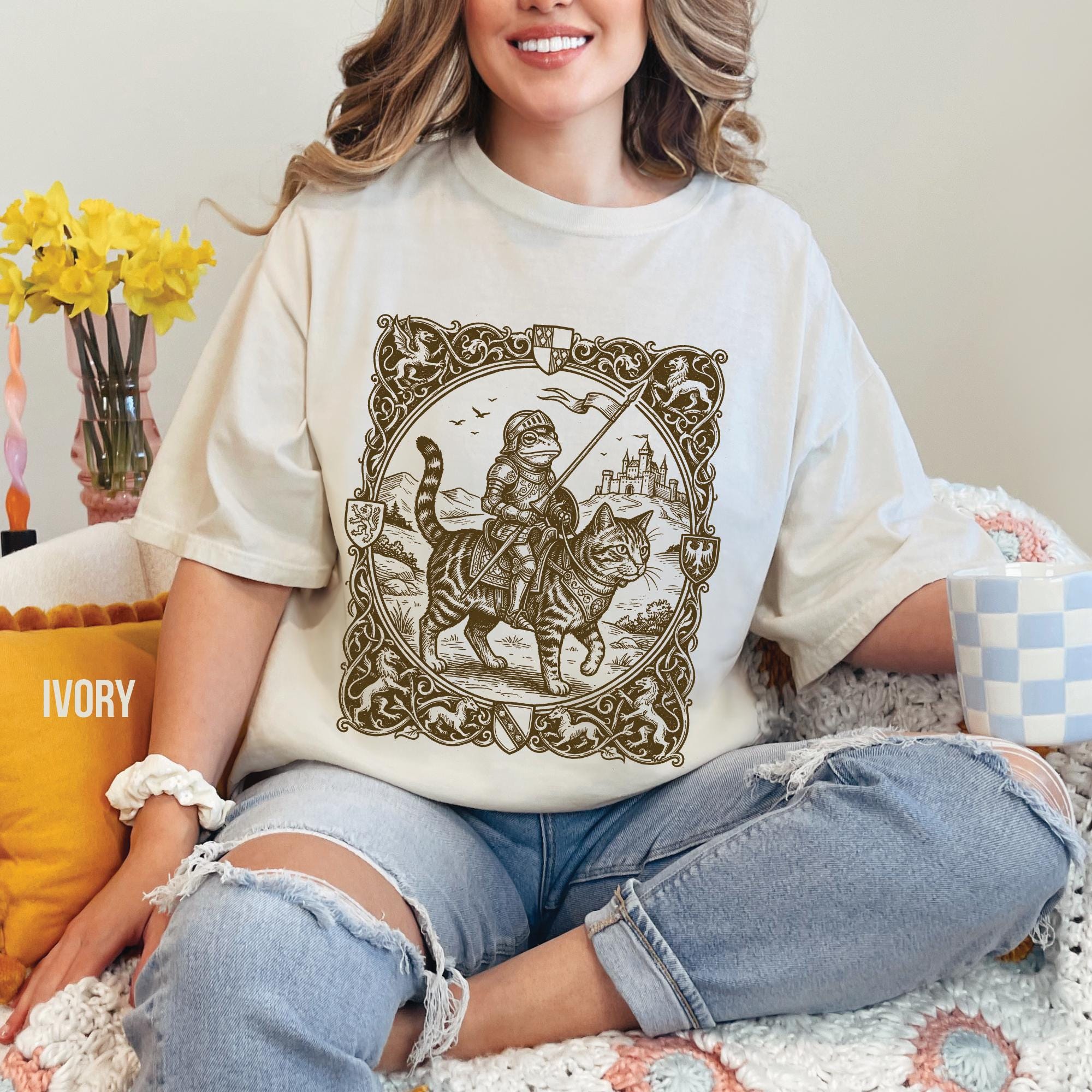 Medieval Frog and Cat T-Shirt