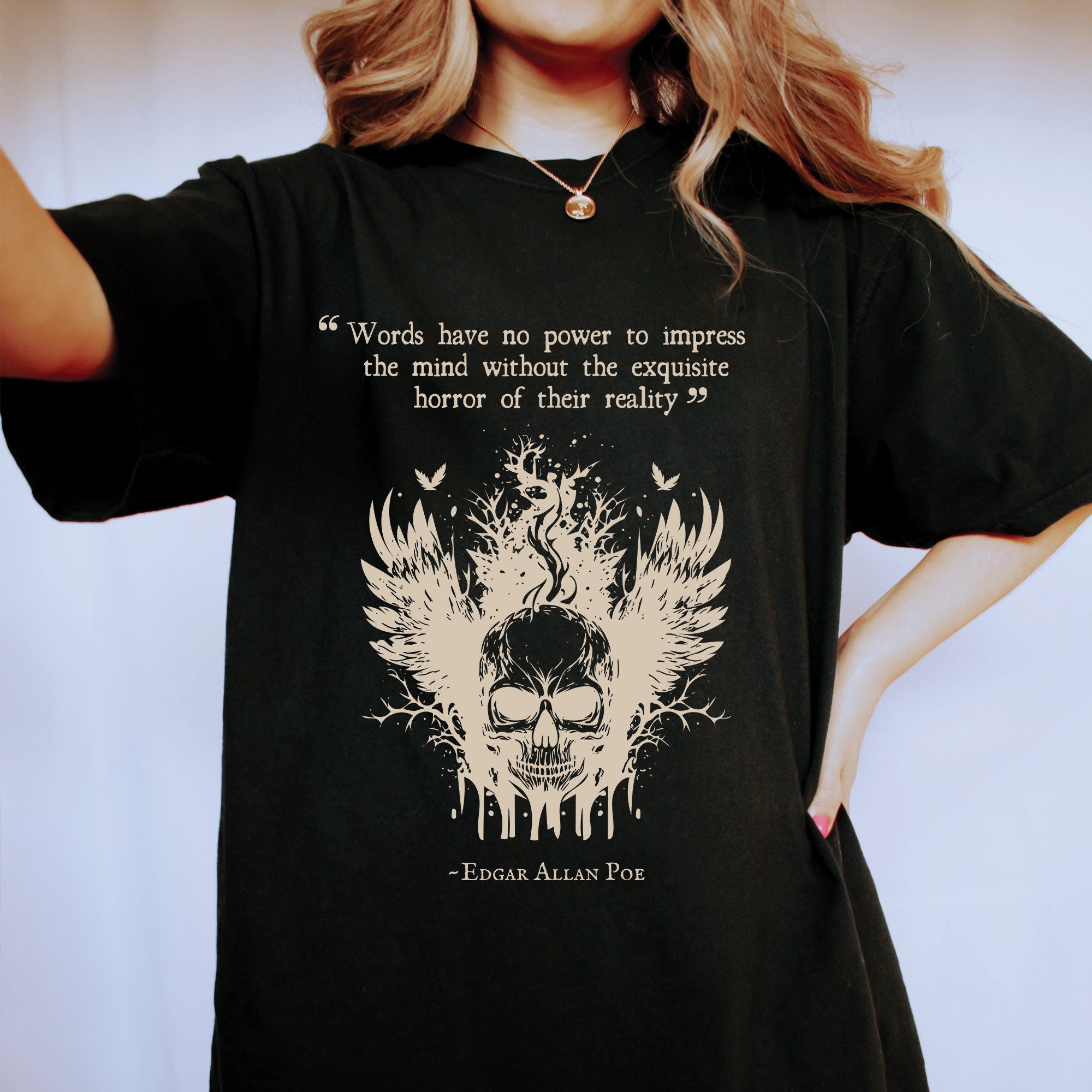 Edgar Allan Poe Skull T-Shirt