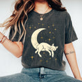 Celestial Moon & Stars Cat T-Shirt