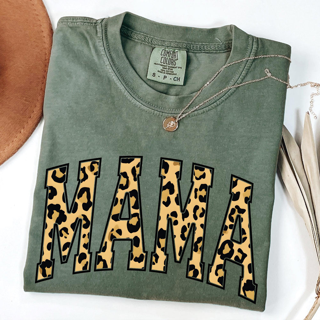 Leopard Mama Mother's Day Mom Comfort Colors T-shirt