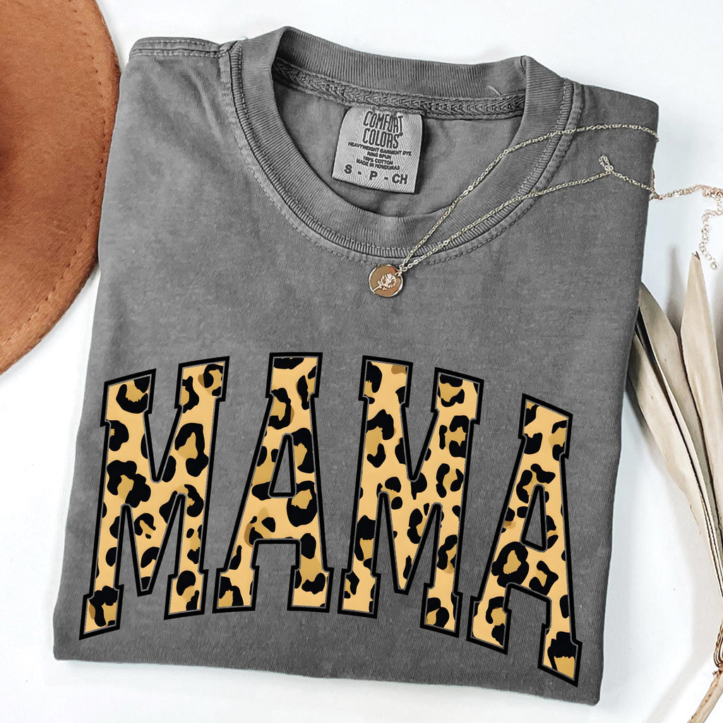 Leopard Mama Mother's Day Mom Comfort Colors T-shirt