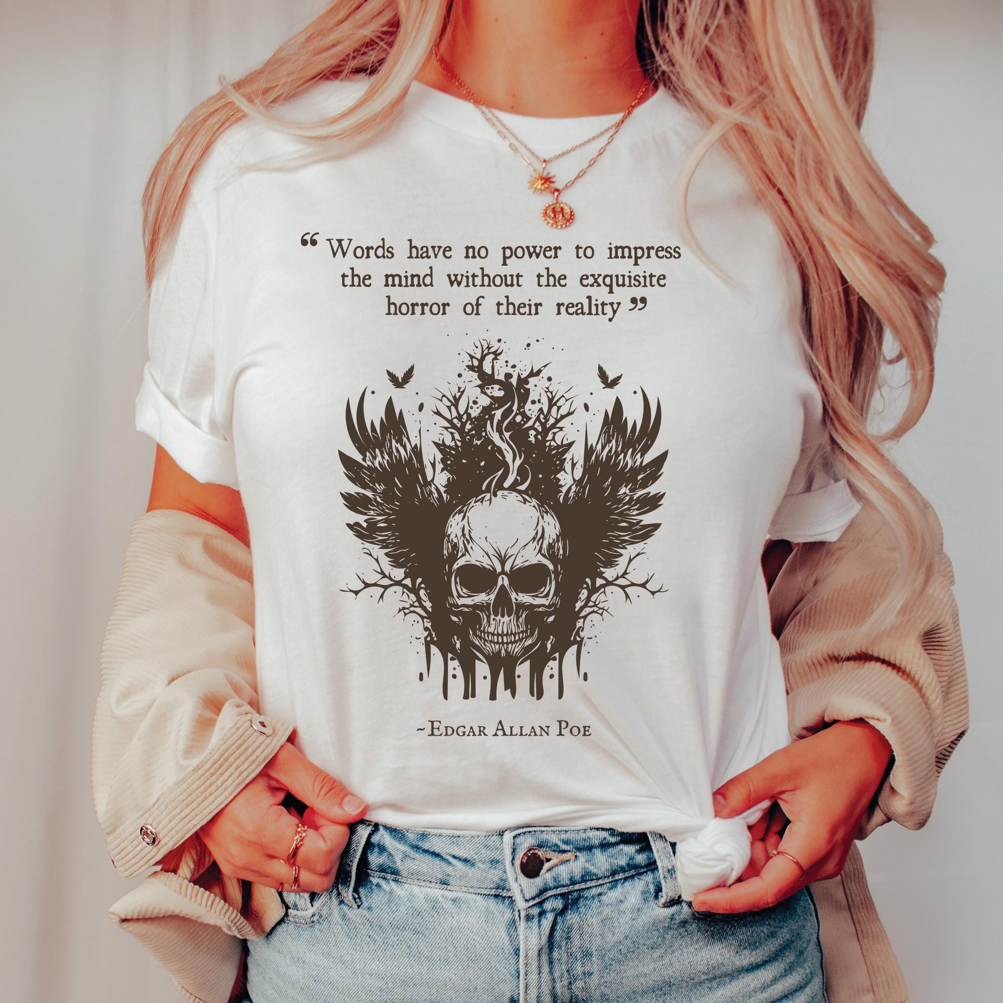 Edgar Allan Poe Skull Shirt
