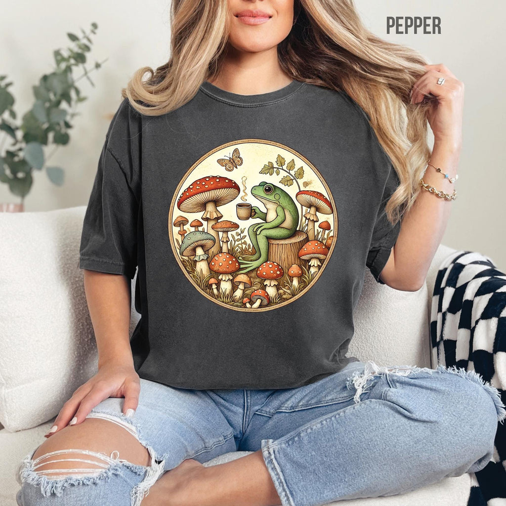Frog Mushroom Coffee T-Shirt
