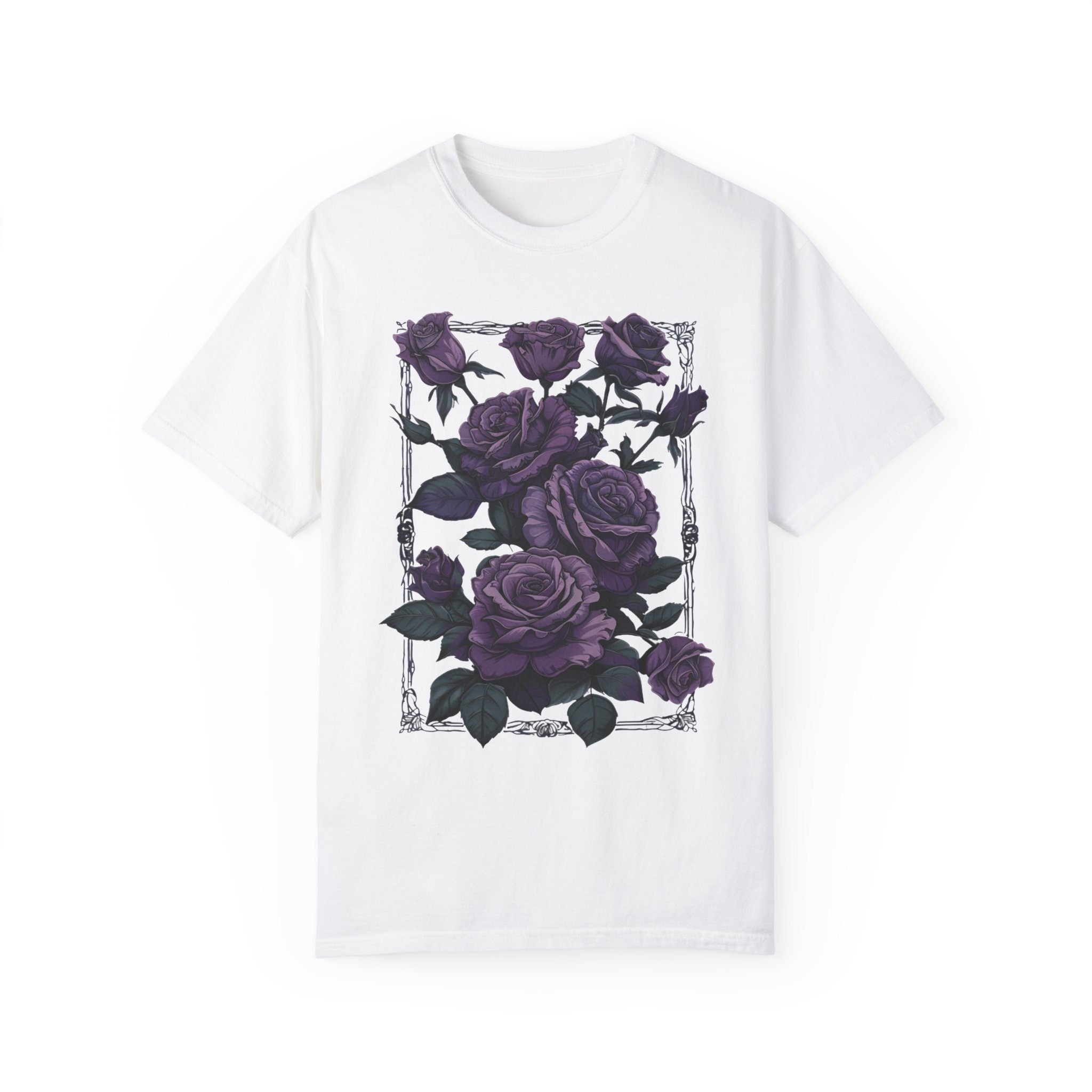 Vintage Gothic Roses Graphic T-Shirt