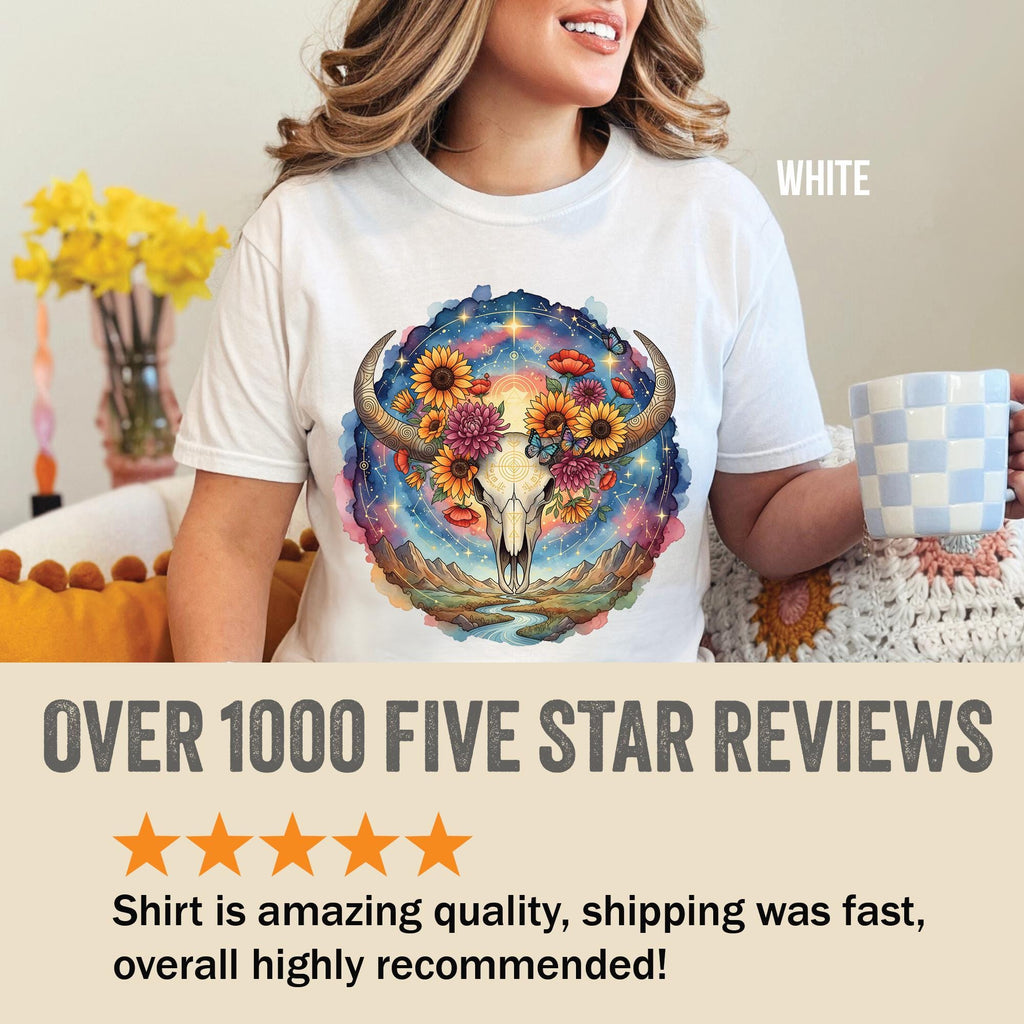 Boho Cow Skull T-shirt