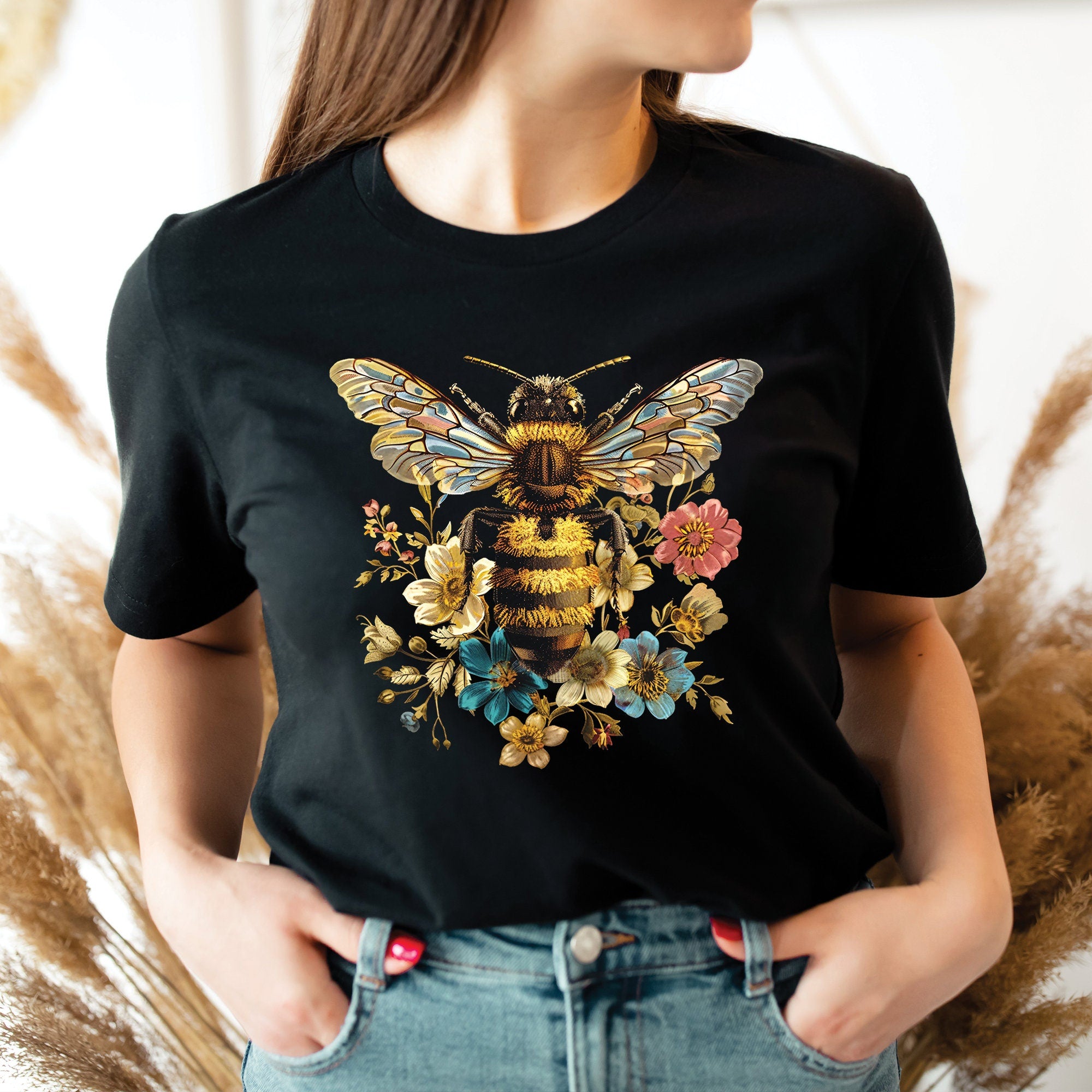 Vintage Floral Queen Bee Shirt
