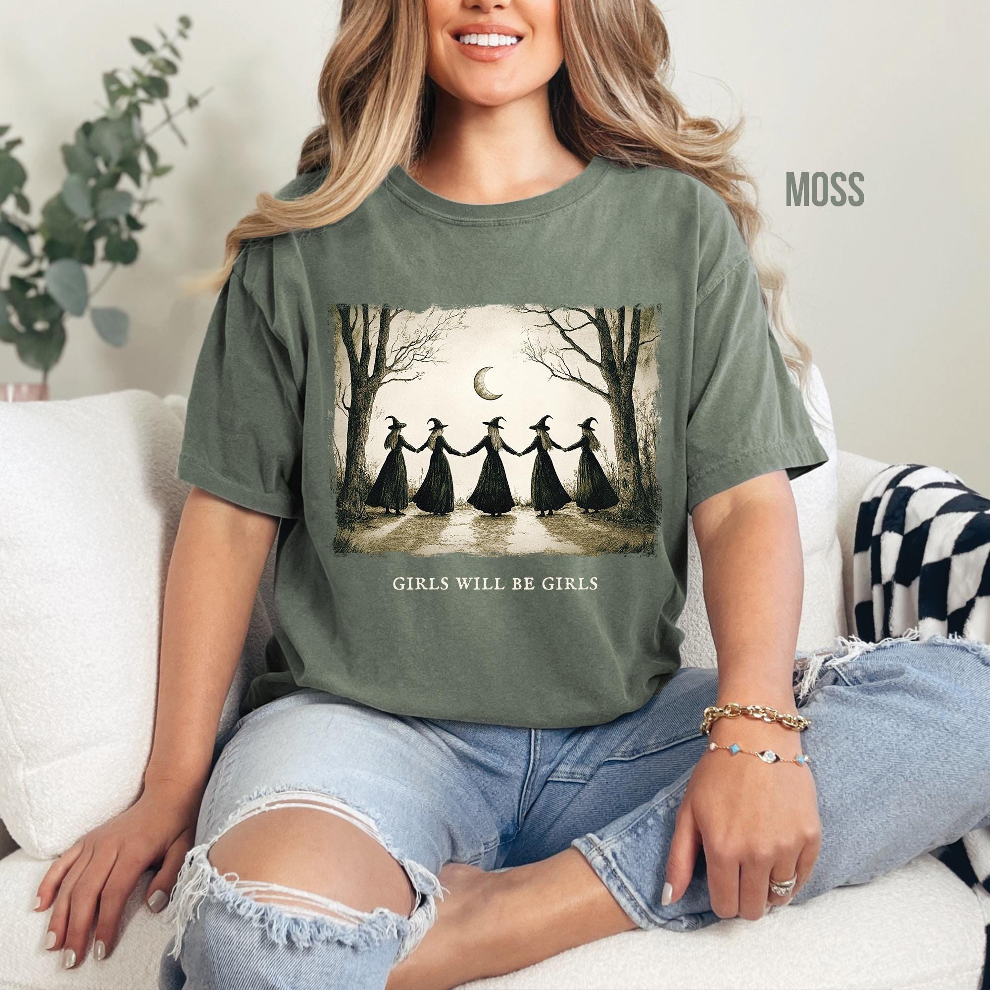 Funny Witch Girls Will Be Girls Comfort Colors Shirt
