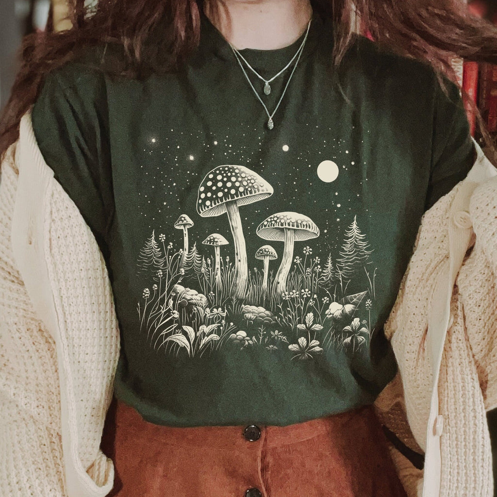 Mushroom Celestial Goblincore T-Shirt
