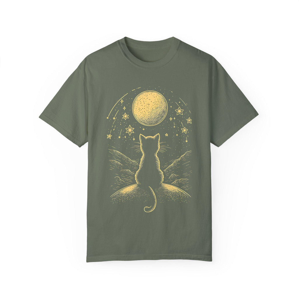 Celestial Cat Moon & Stars Shirt