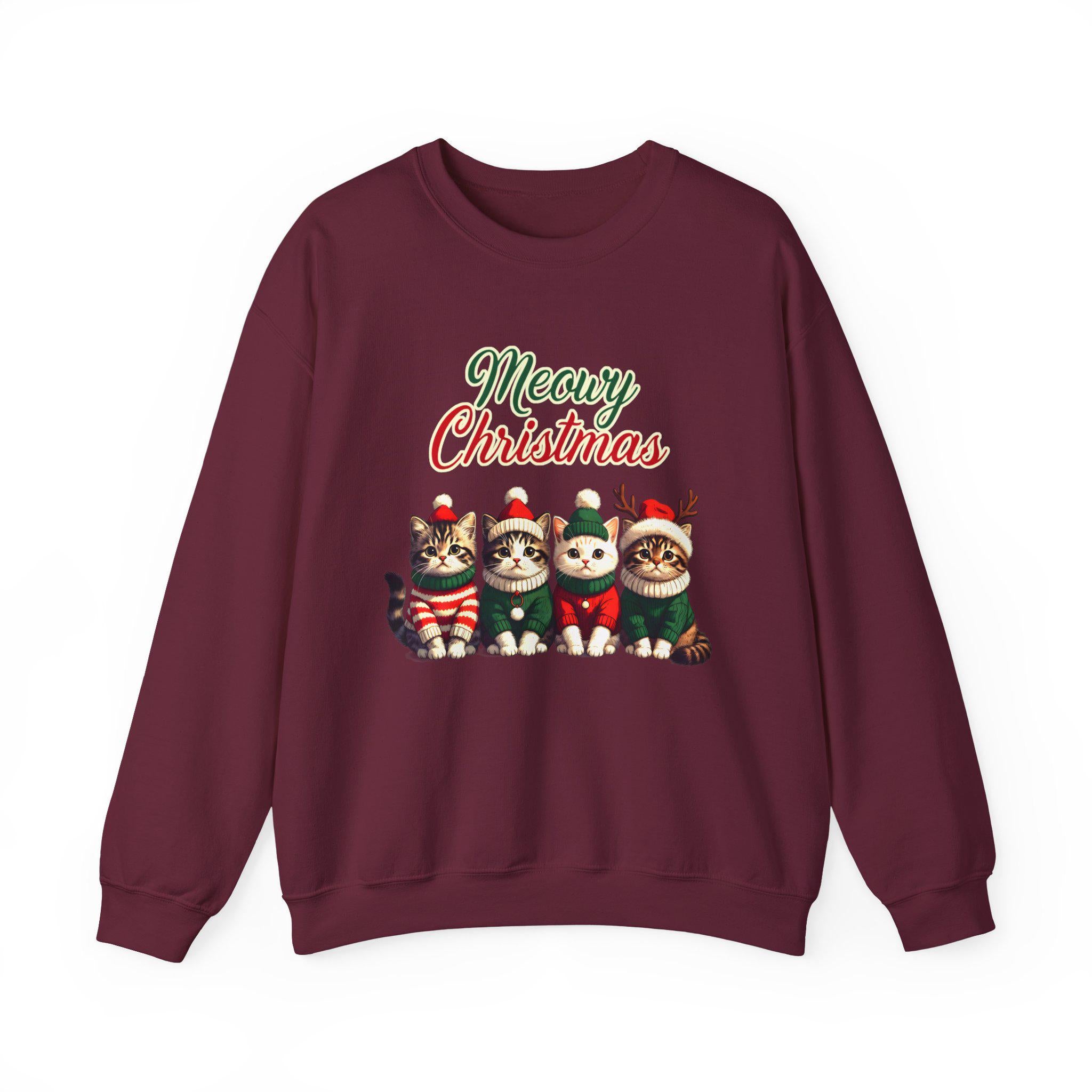 Meowy Christmas Cat Sweatshirt